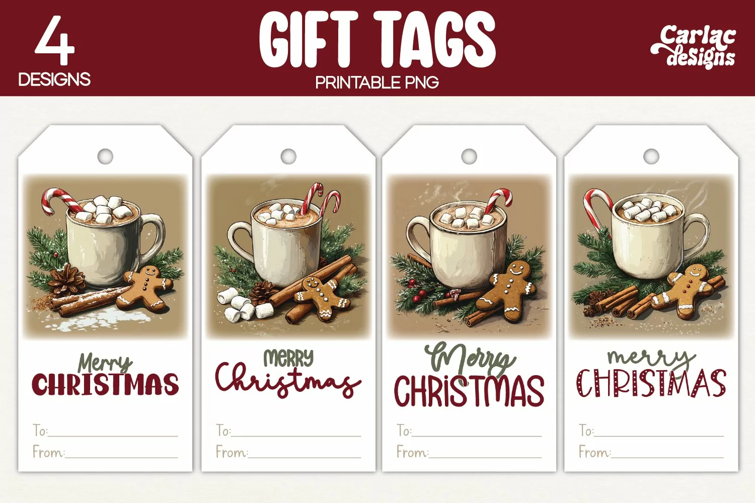 hot chocolate gift tags