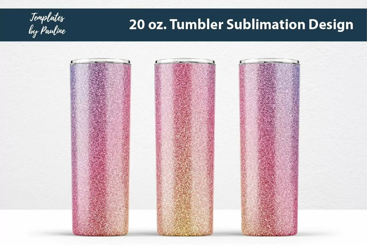 Hot Pink Seamless 20 oz Skinny Sublimation Tumbler Design PNG