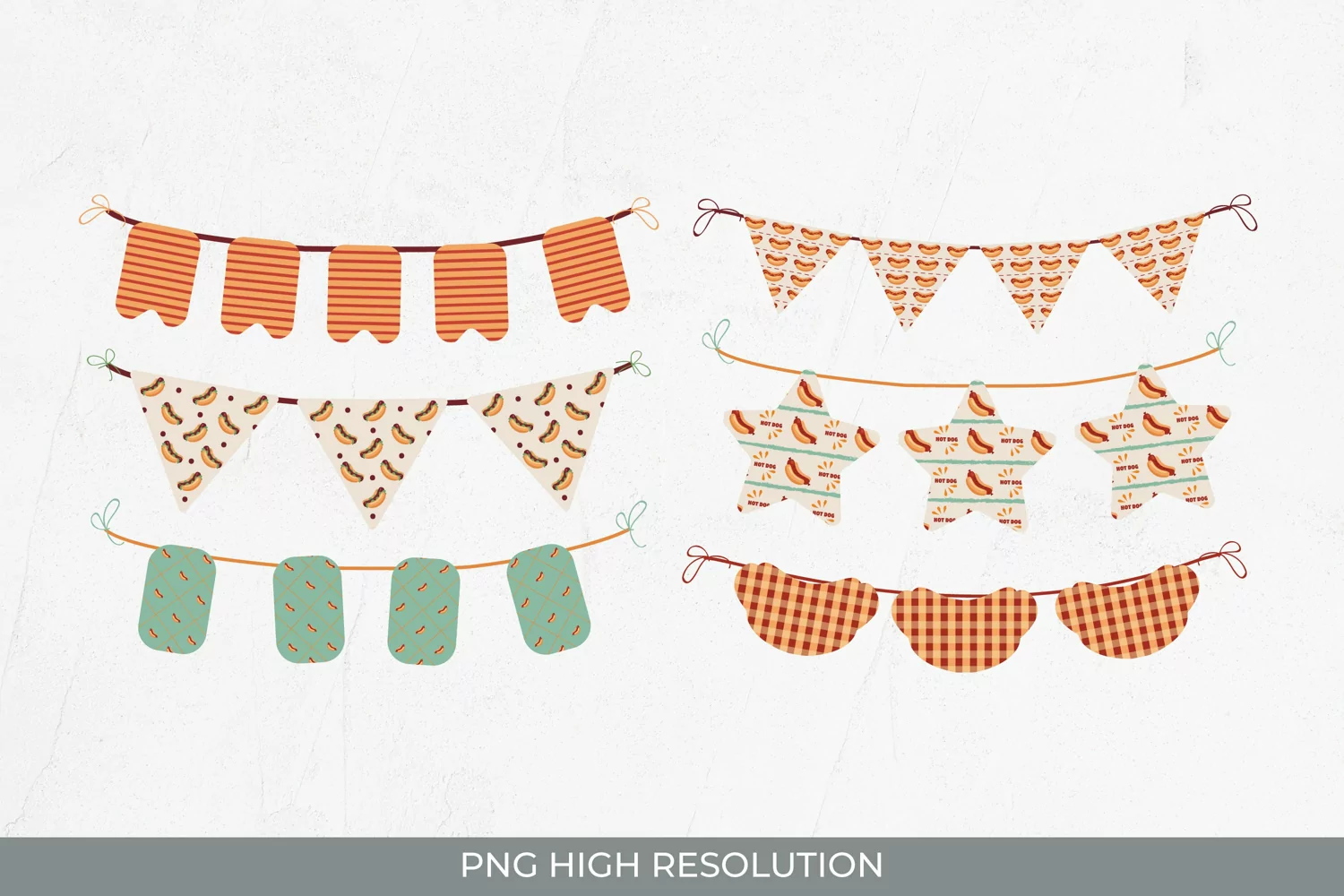 Hotdog Vintage Bunting Banner Set product image 1