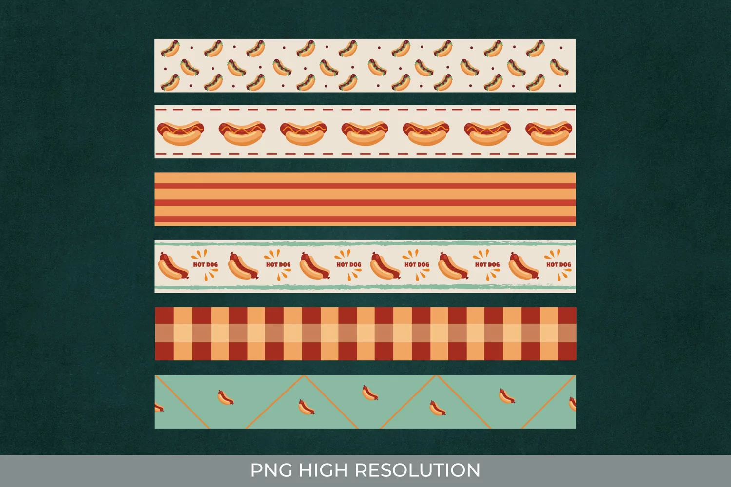 Hotdog Vintage Seamless Stripe product image 1