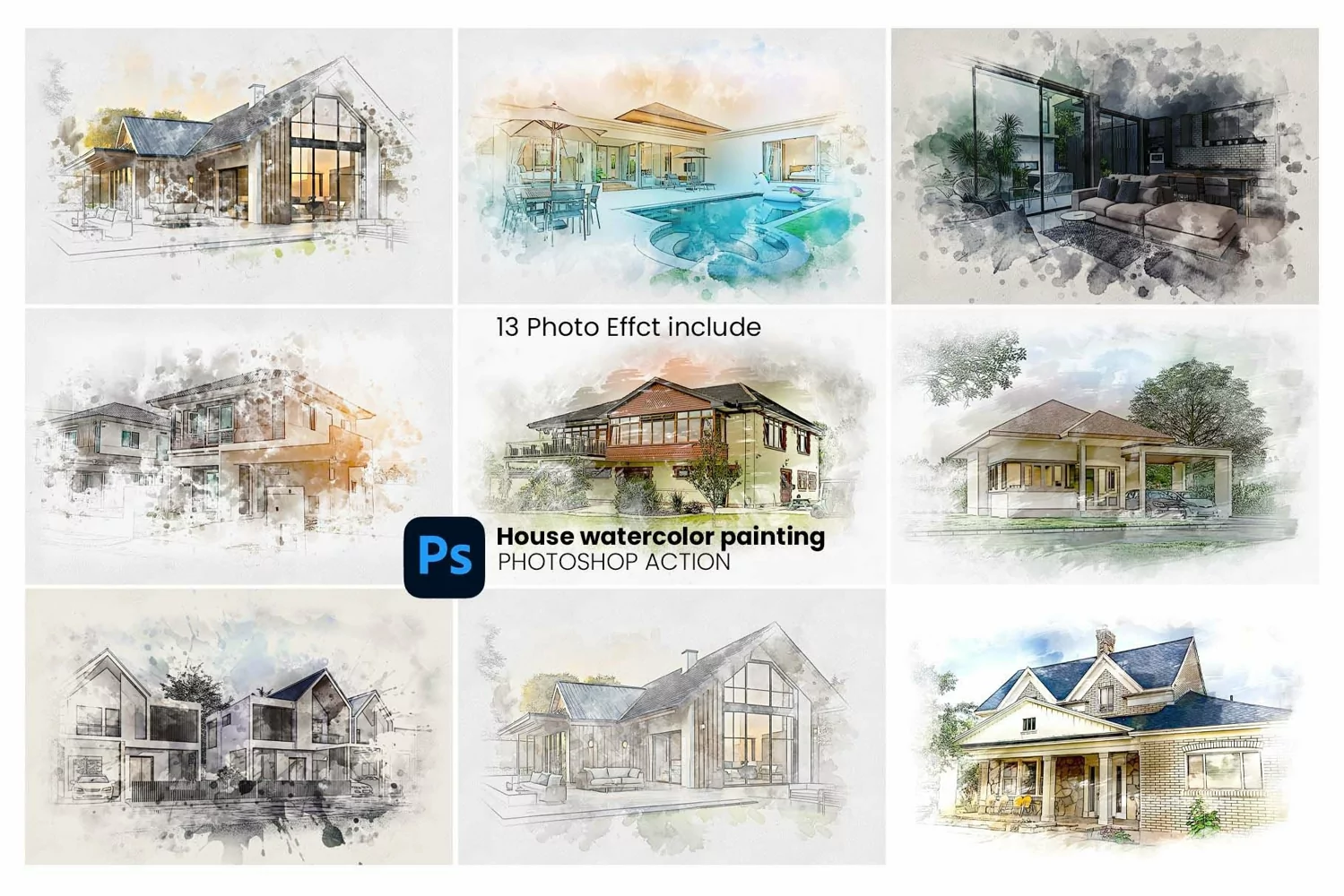 House Watercolor Painting product image 1