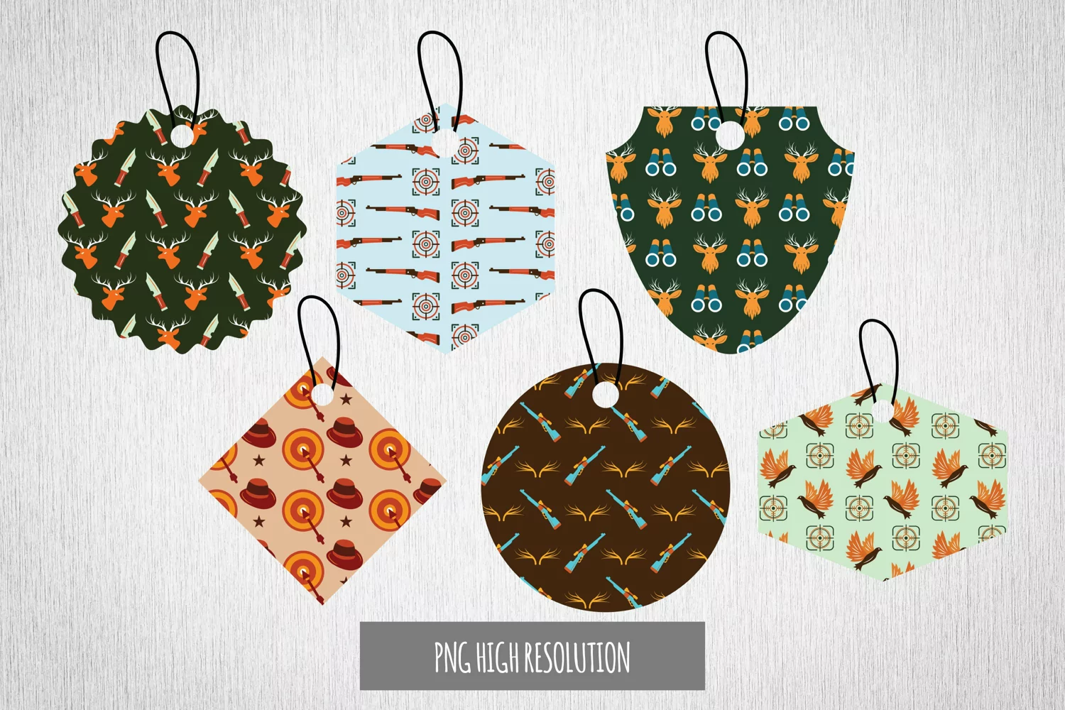 Hunting Patterned Shaped Tag product image 1