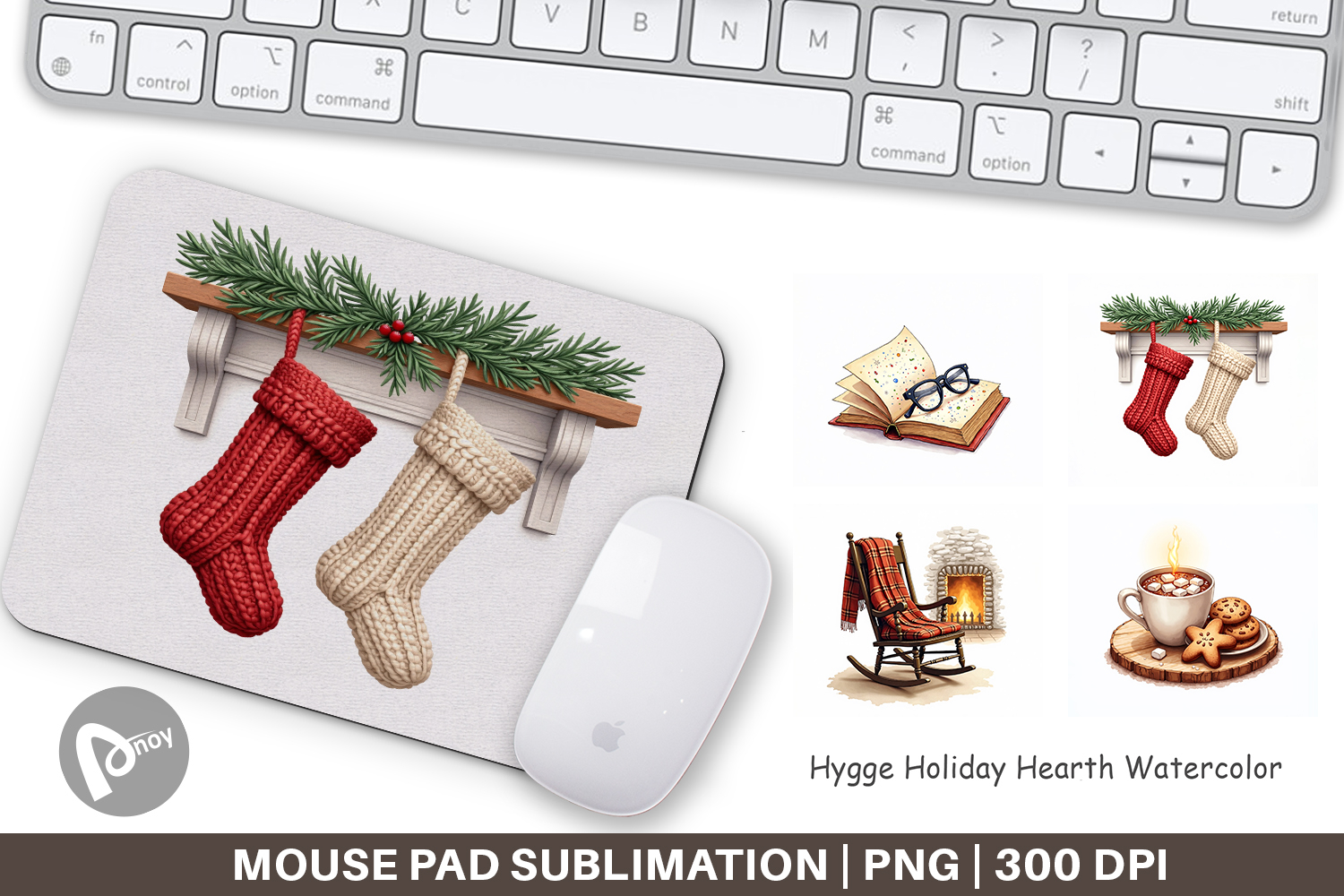 Hygge Holiday Hearth Mouse Pad product image 1