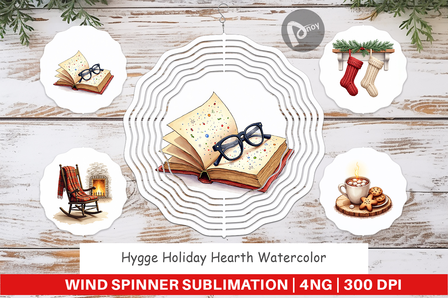 Hygge Holiday Hearth Wind Spinner product image 1