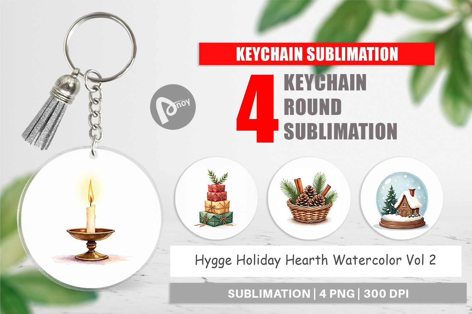 Hygge Holiday Hearth Keychain product image 1