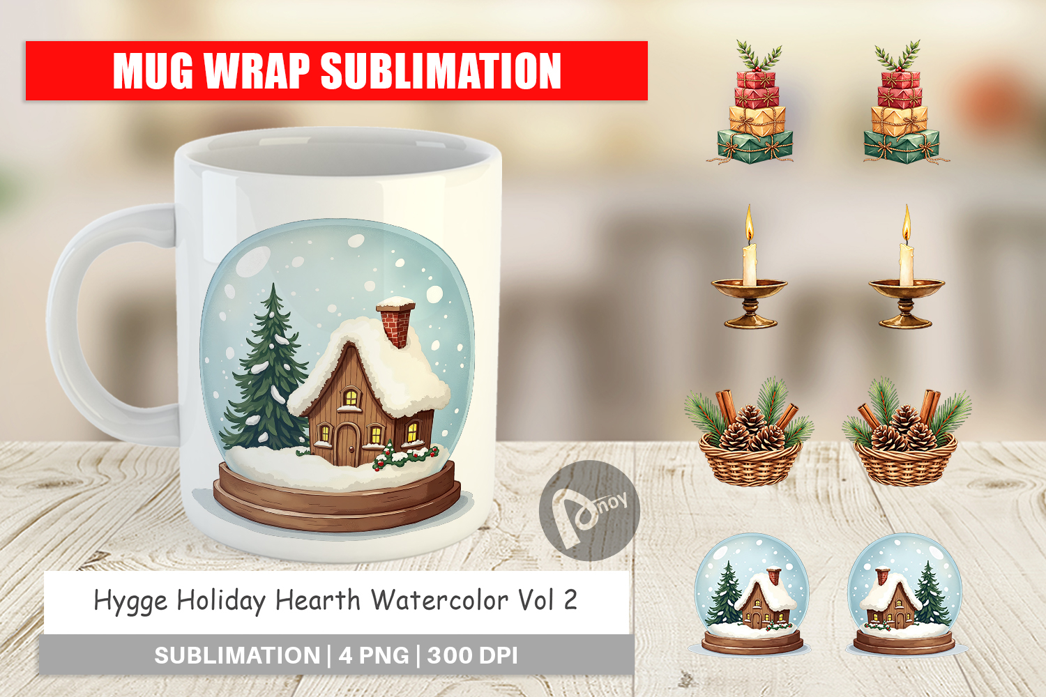 Hygge Holiday Hearth Mug Wrap product image 1
