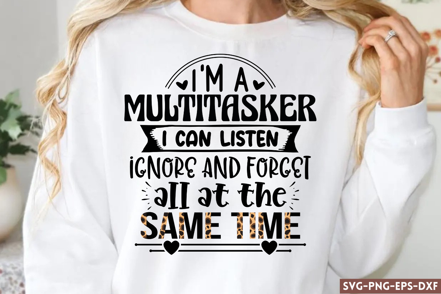 I'm a multitasker i can listen SVG, Sarcastic Quotes SV product image 1