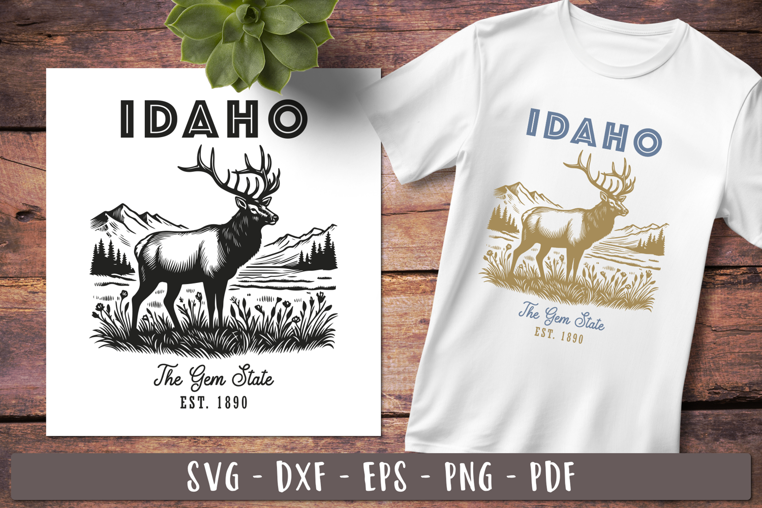 Idaho svg Vintage United states design