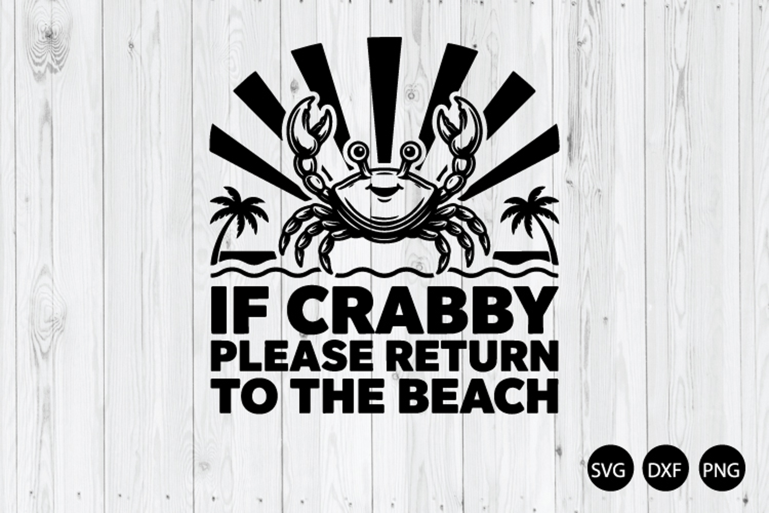 Crab Summer SVG, Funny Crabby Beach SVG product image 1