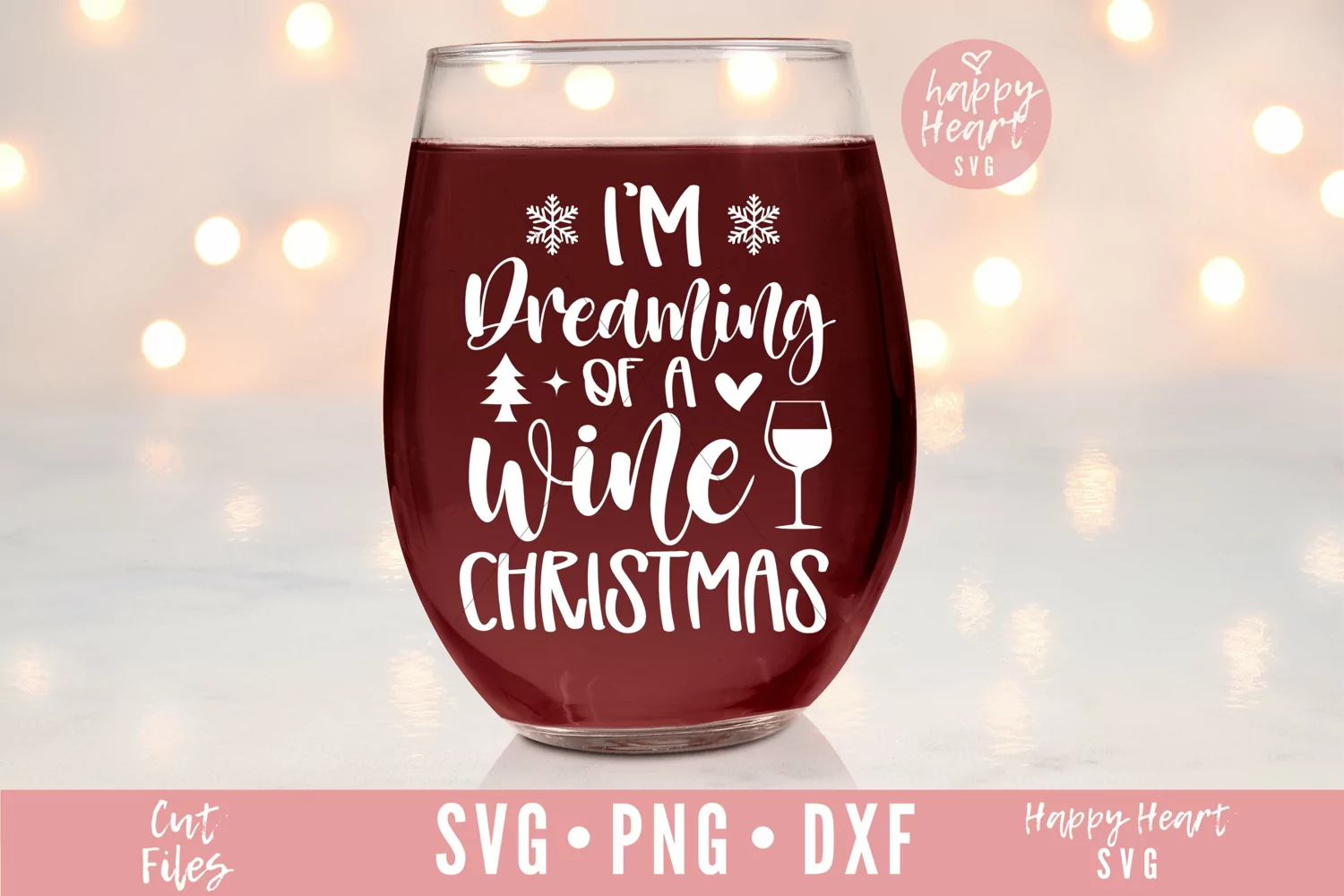 I'm Dreaming Of A Wine Christmas SVG / Wine SVG product image 1