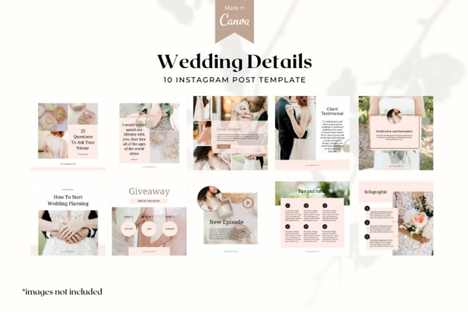Wedding Details Instagram Canva Templates product image 1