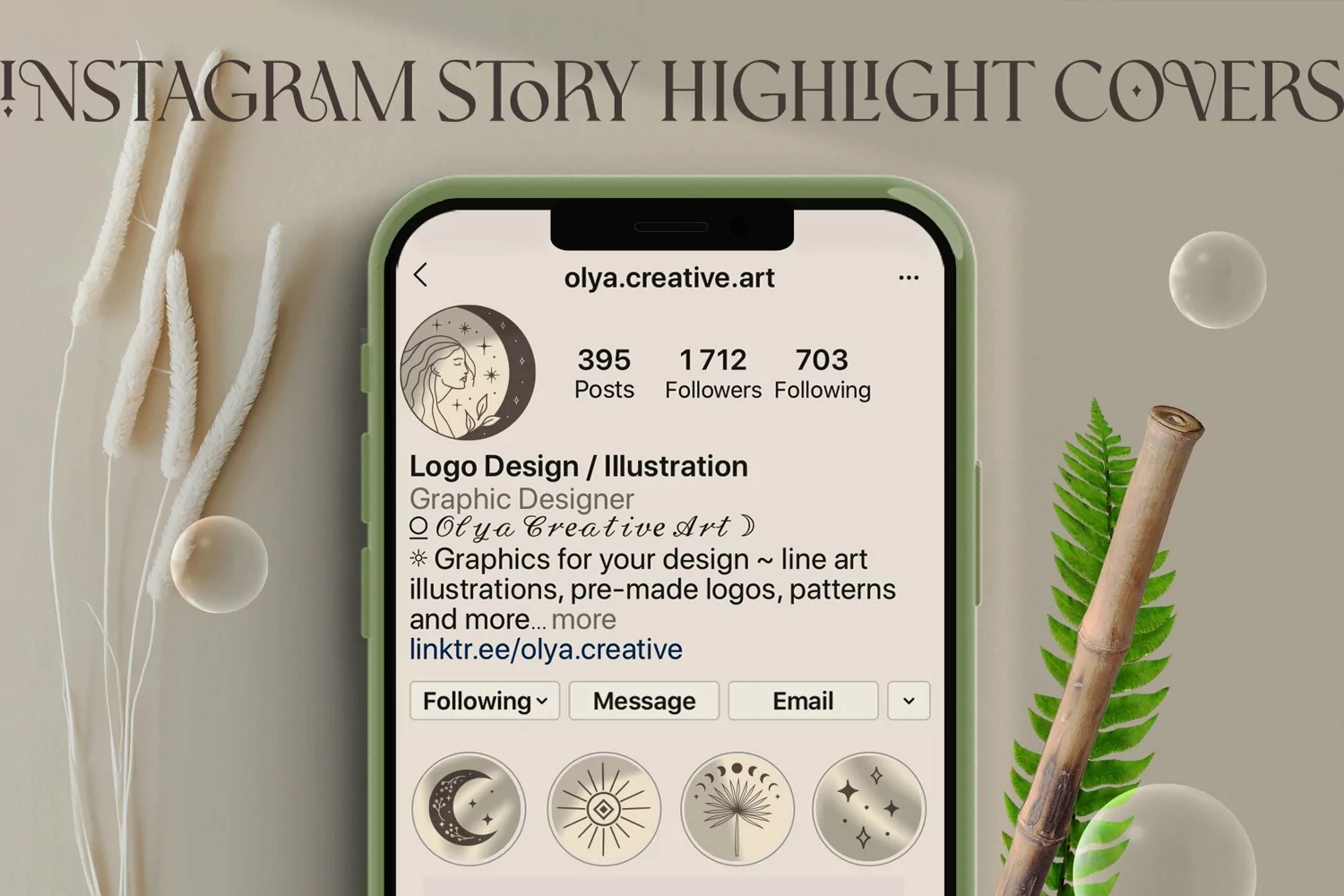 Handmade Celestial Instagram Story Highlight Covers, Icons. product image 1
