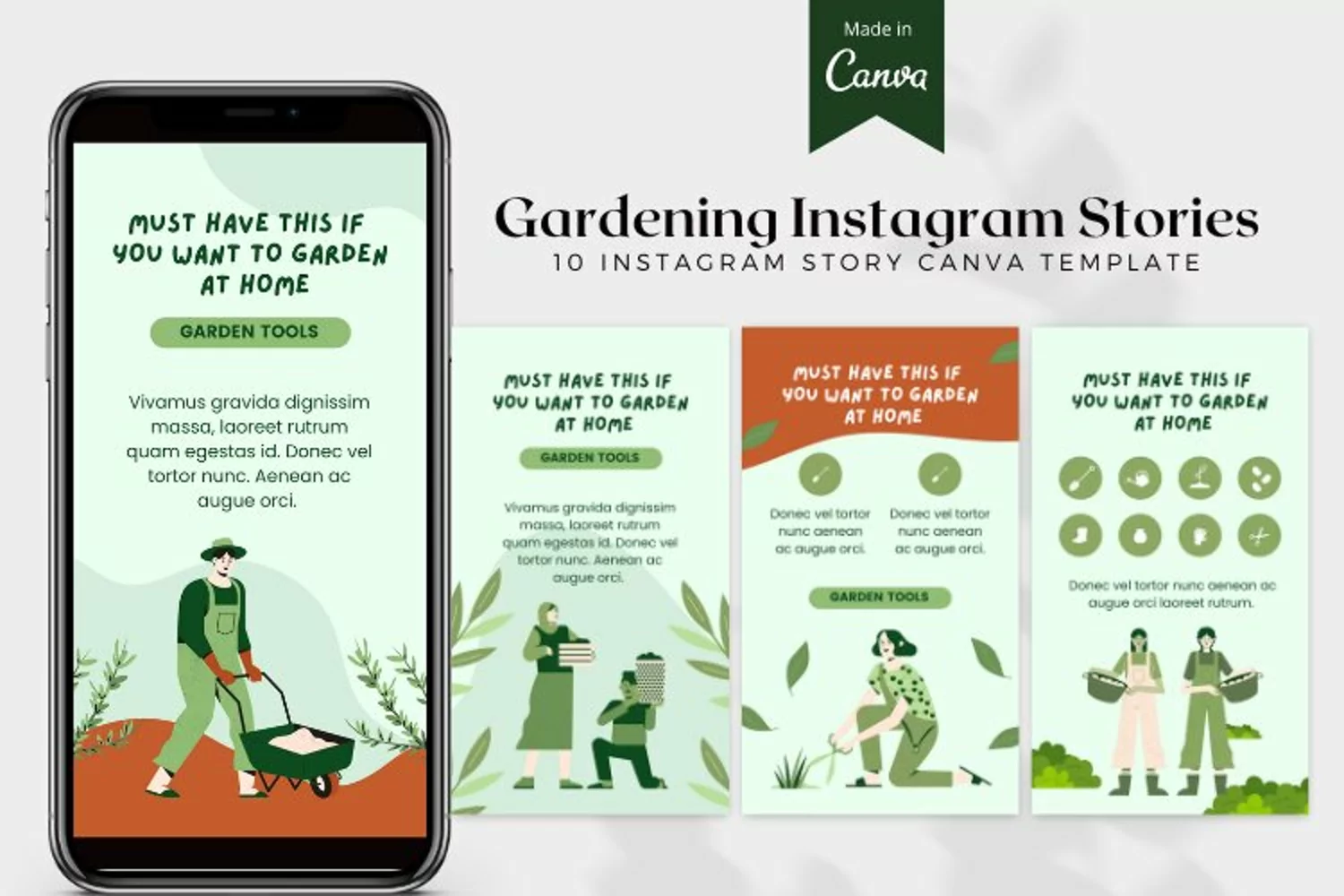 Gardening Instagram Stories Canva Template product image 1