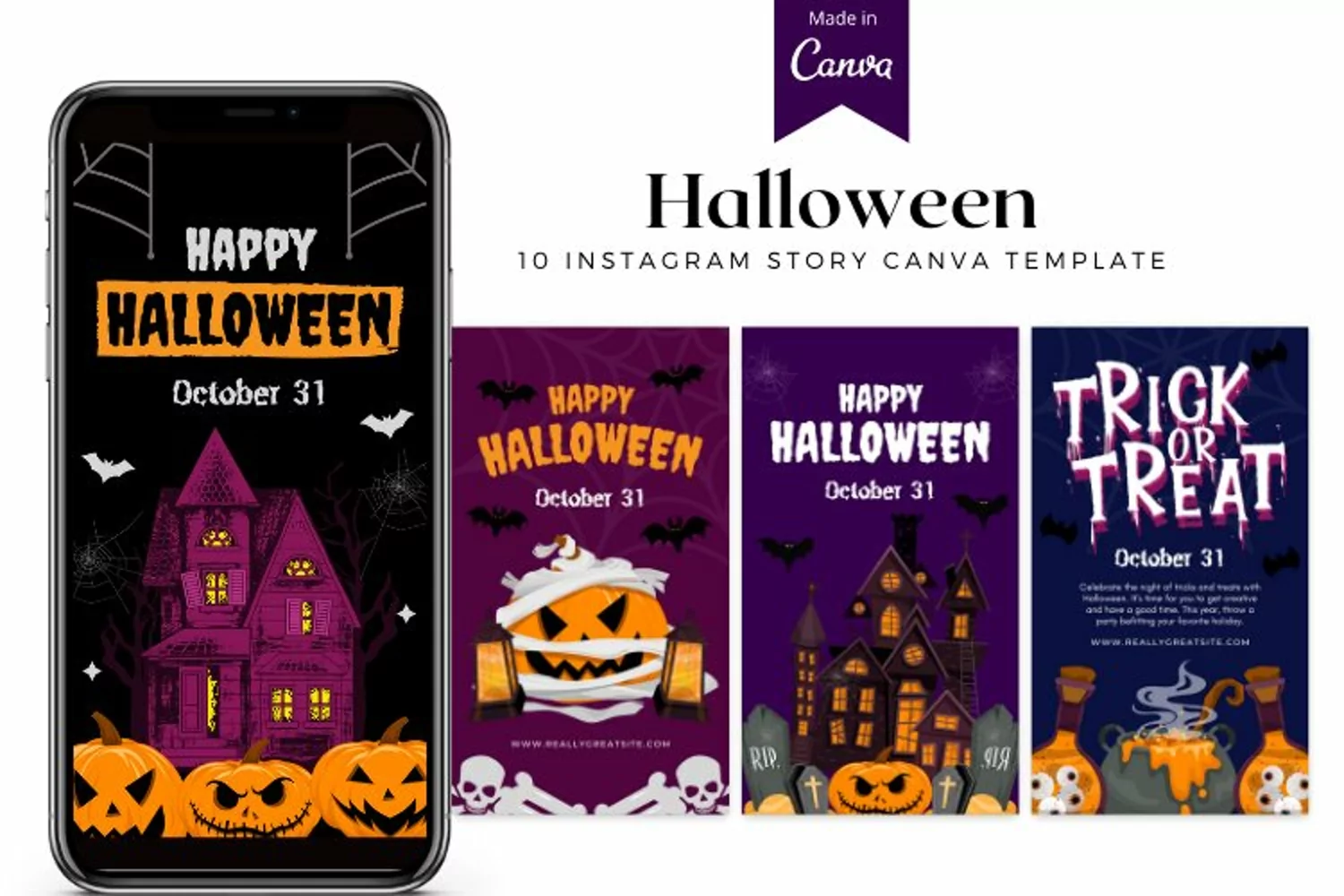Halloween Instagram Story Canva Template product image 1