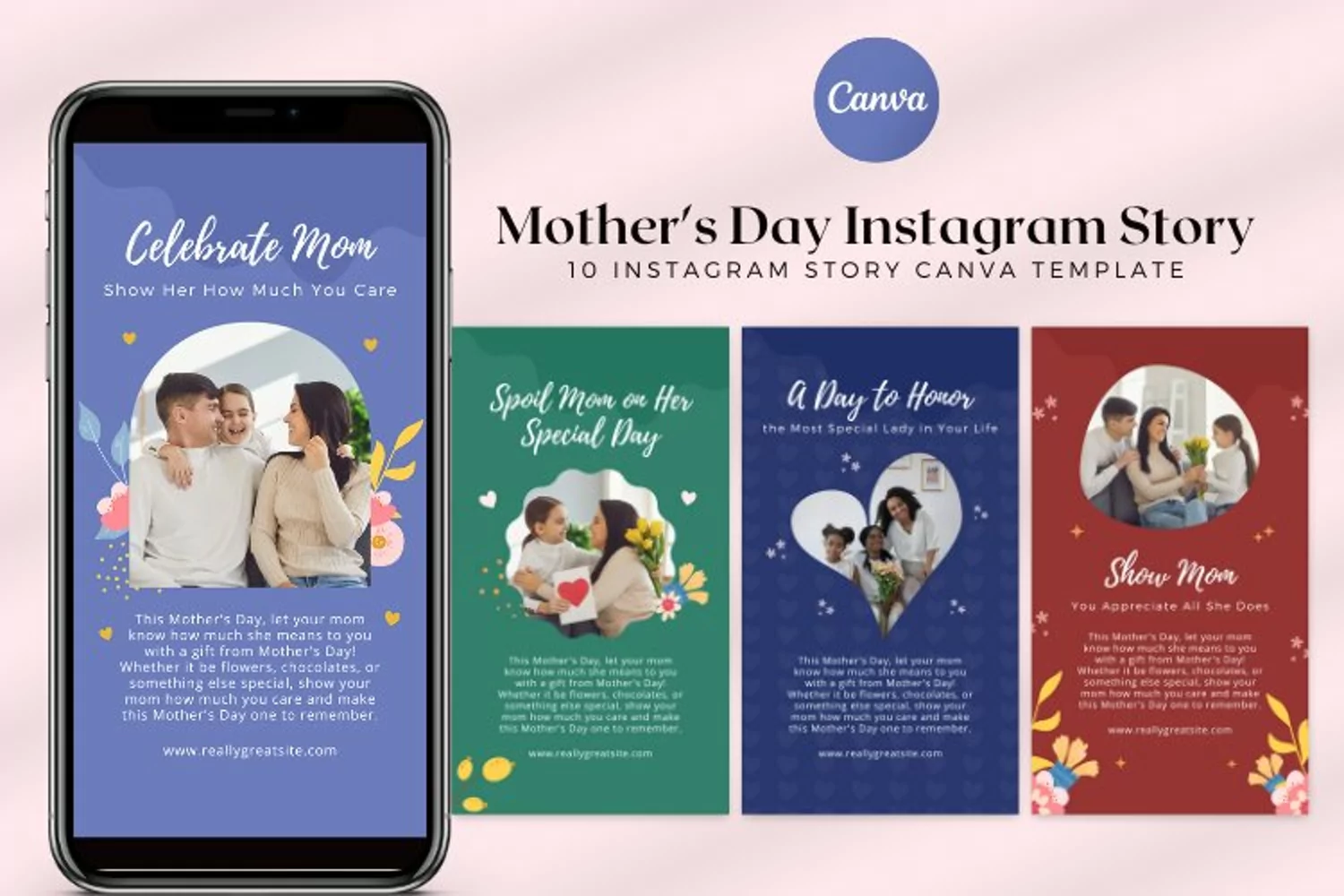 Mother's Day Instagram Story Canva Template product image 1