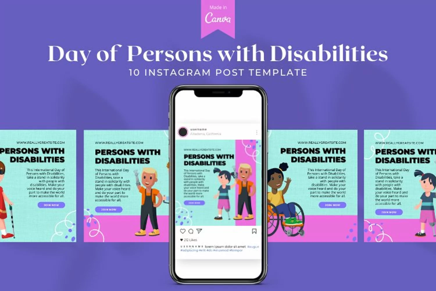 International Day of Persons with Disability Canva Template product image 1
