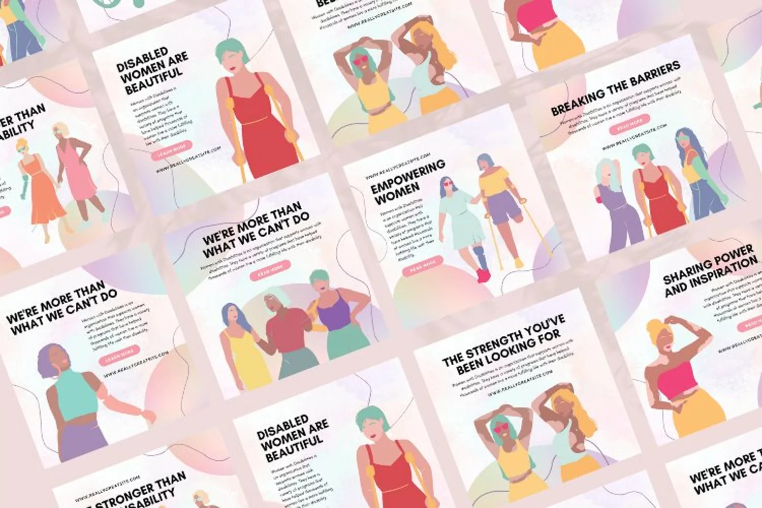 Women with Disabilities Instagram Canva Templates product image 1