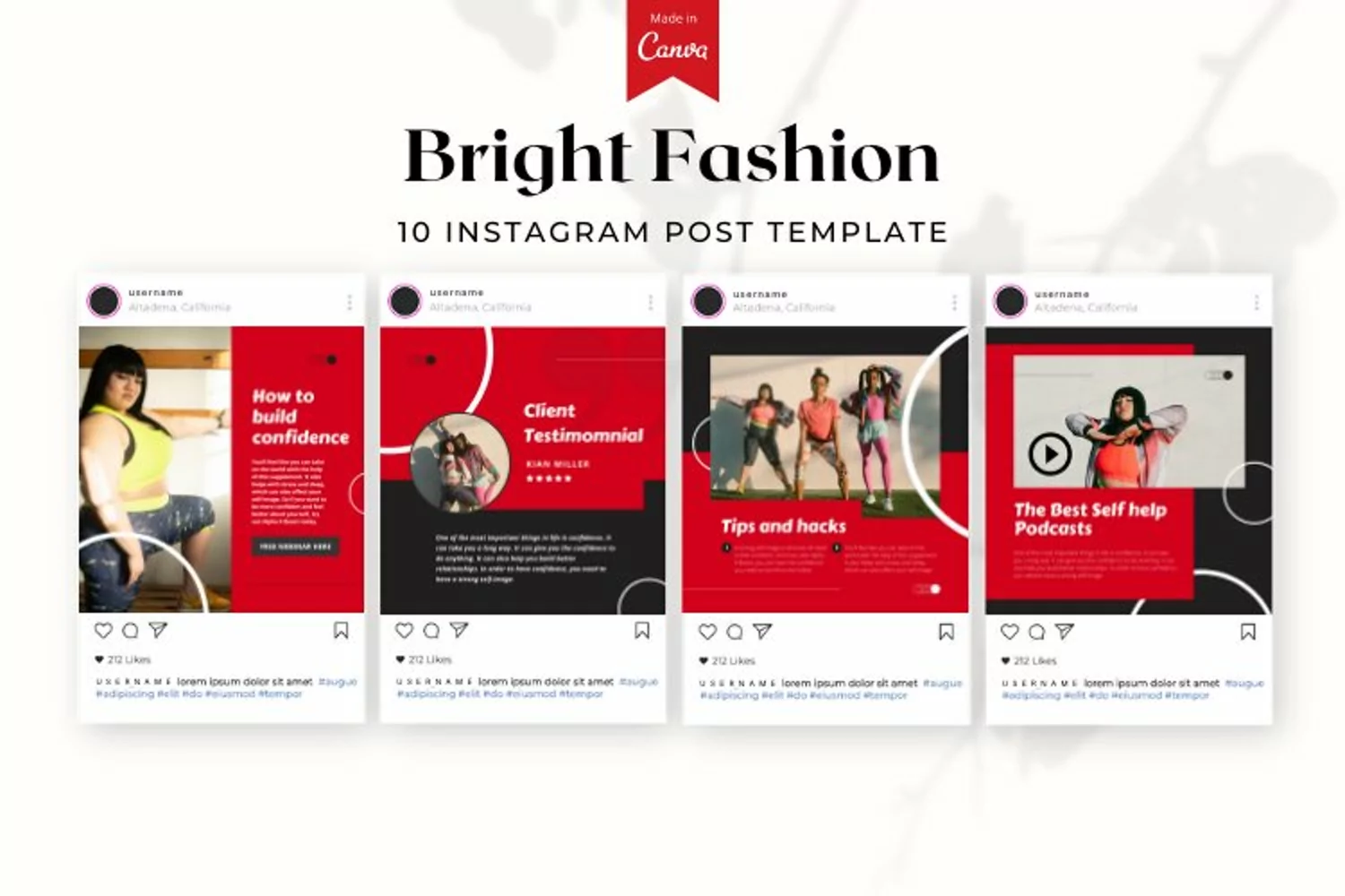 Bright Fashion Instagram Canva Templates product image 1