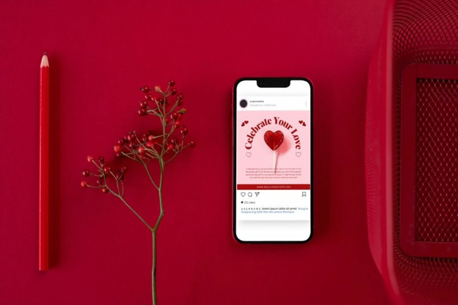 Valentines Day Instagram Post Canva Template product image 1