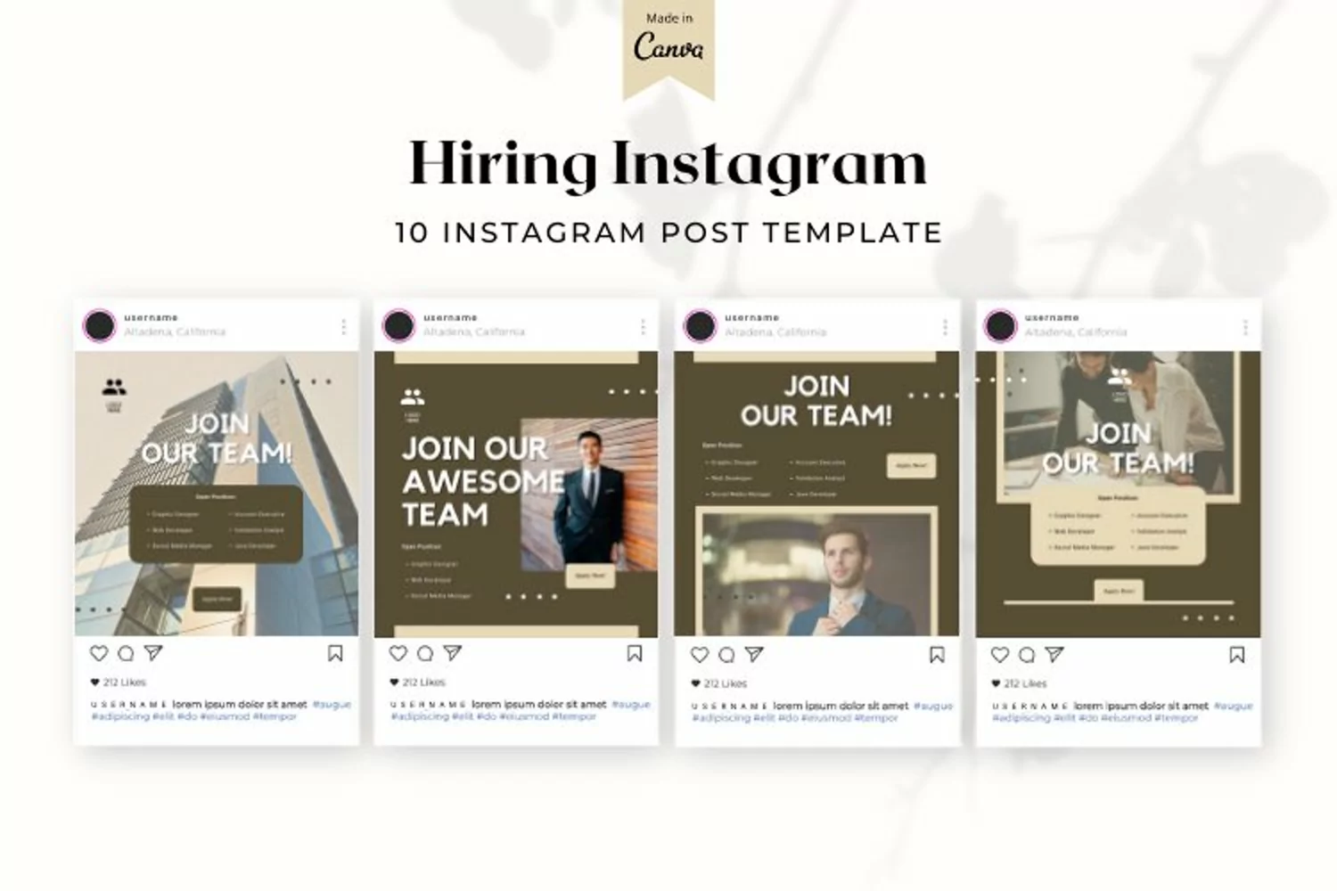 Hiring Instagram Post, Canva Templates product image 1