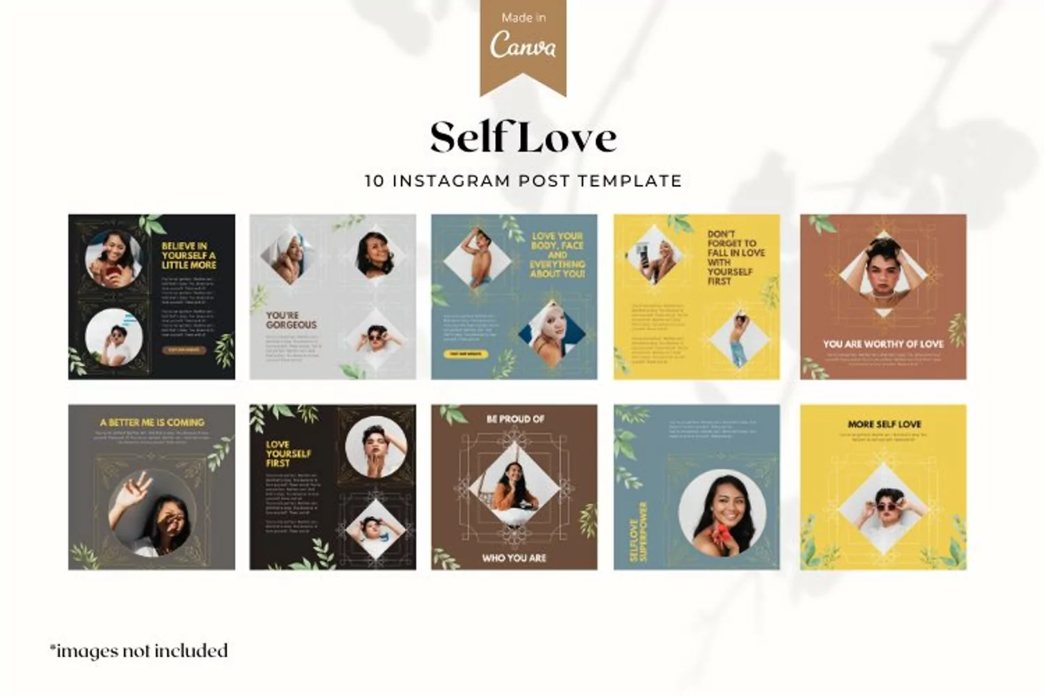 Self Love Instagram Post Canva Template product image 1