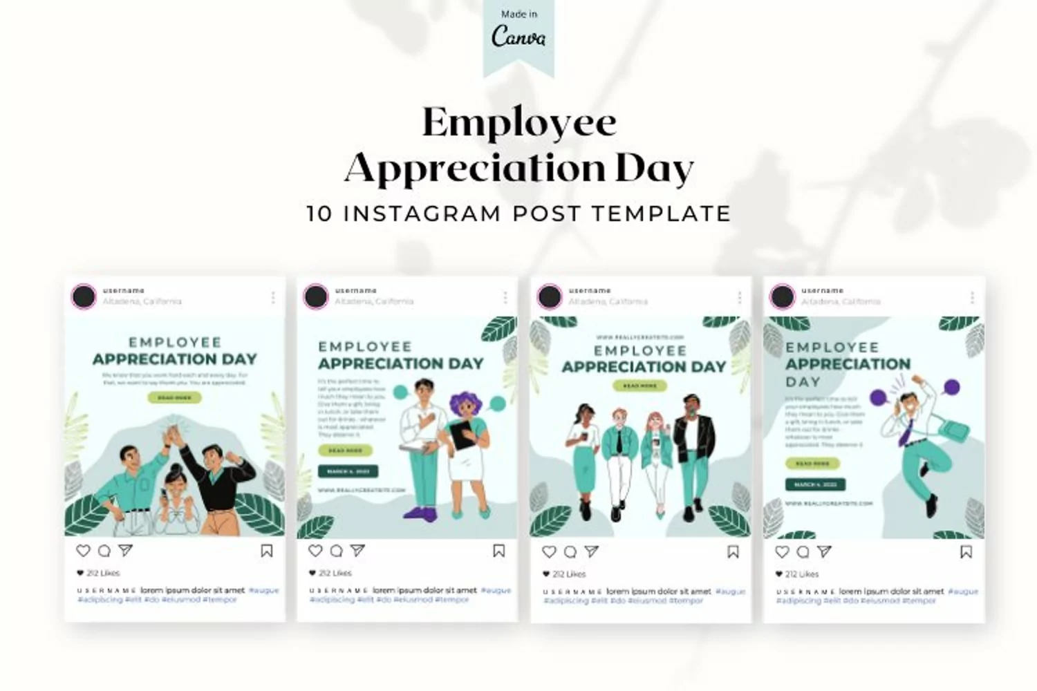 Employee Appreciation Day Instagram Canva Templates product image 1