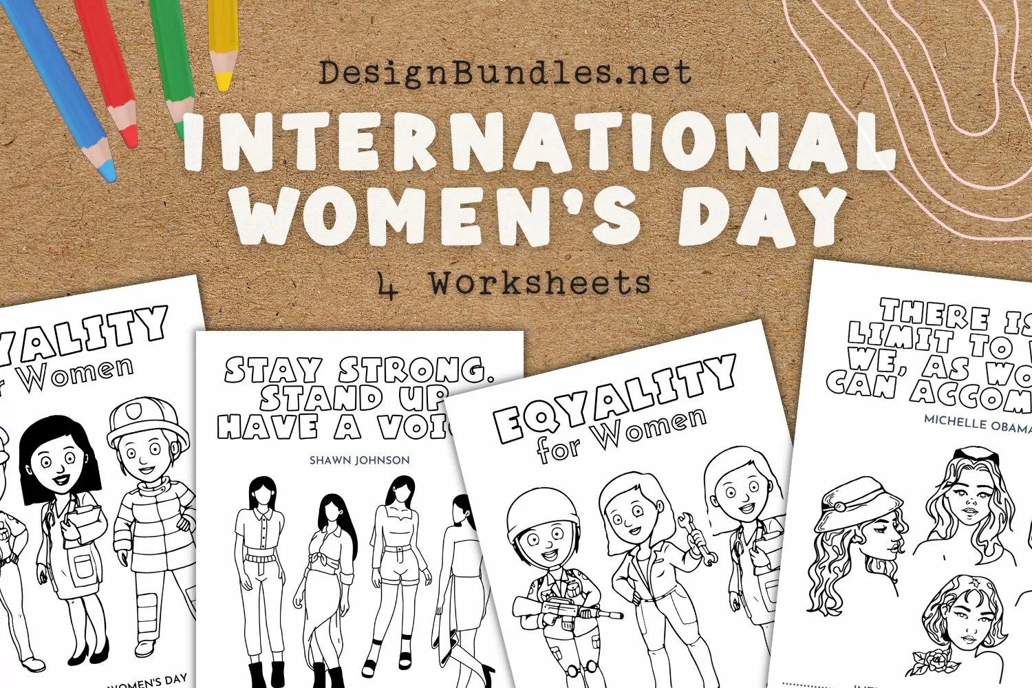 International Women Day Educational Coloring Activity product image 1