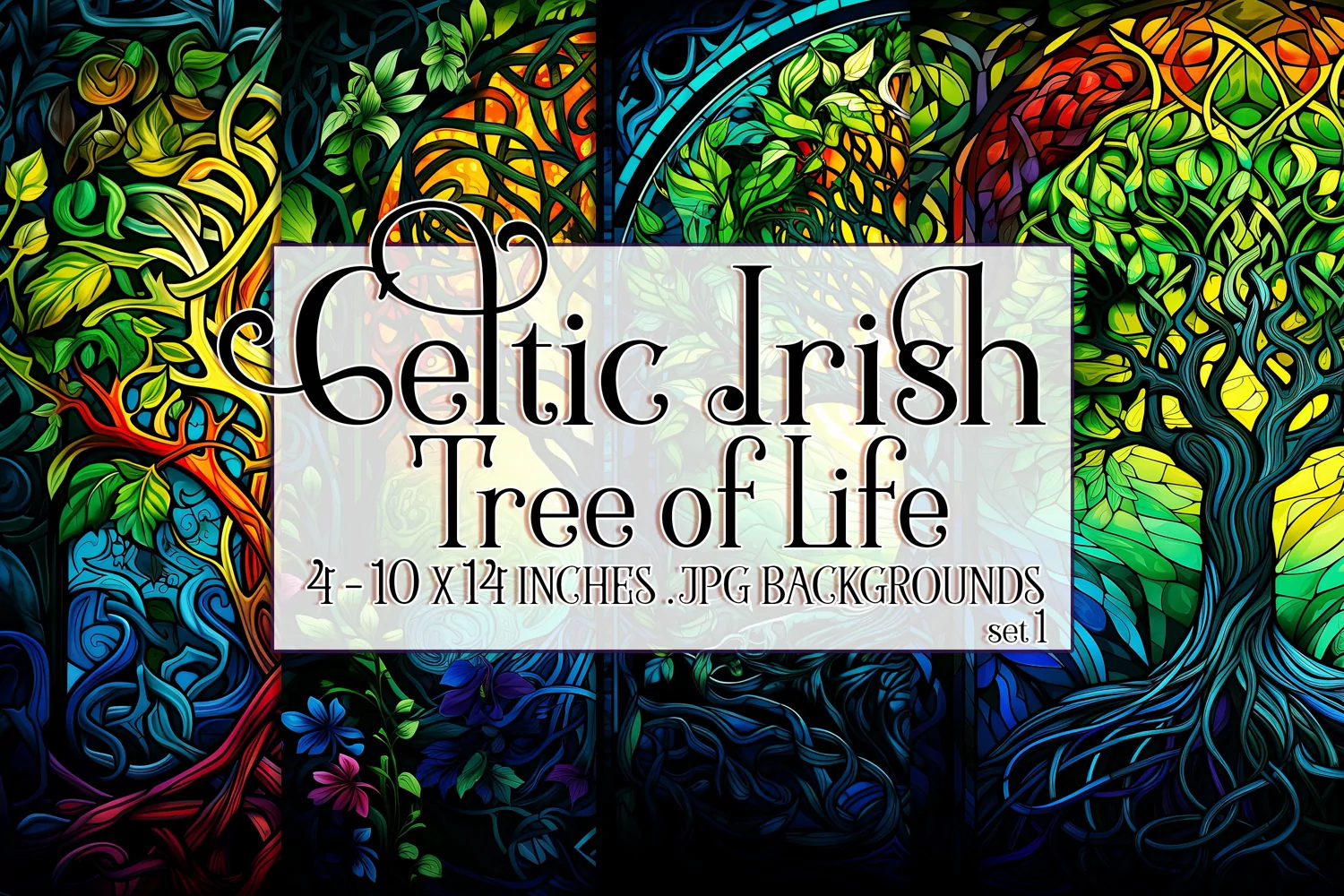 Celtic Irish Backgrounds, Celtic Tree of Life Backgrounds s1 product image 1