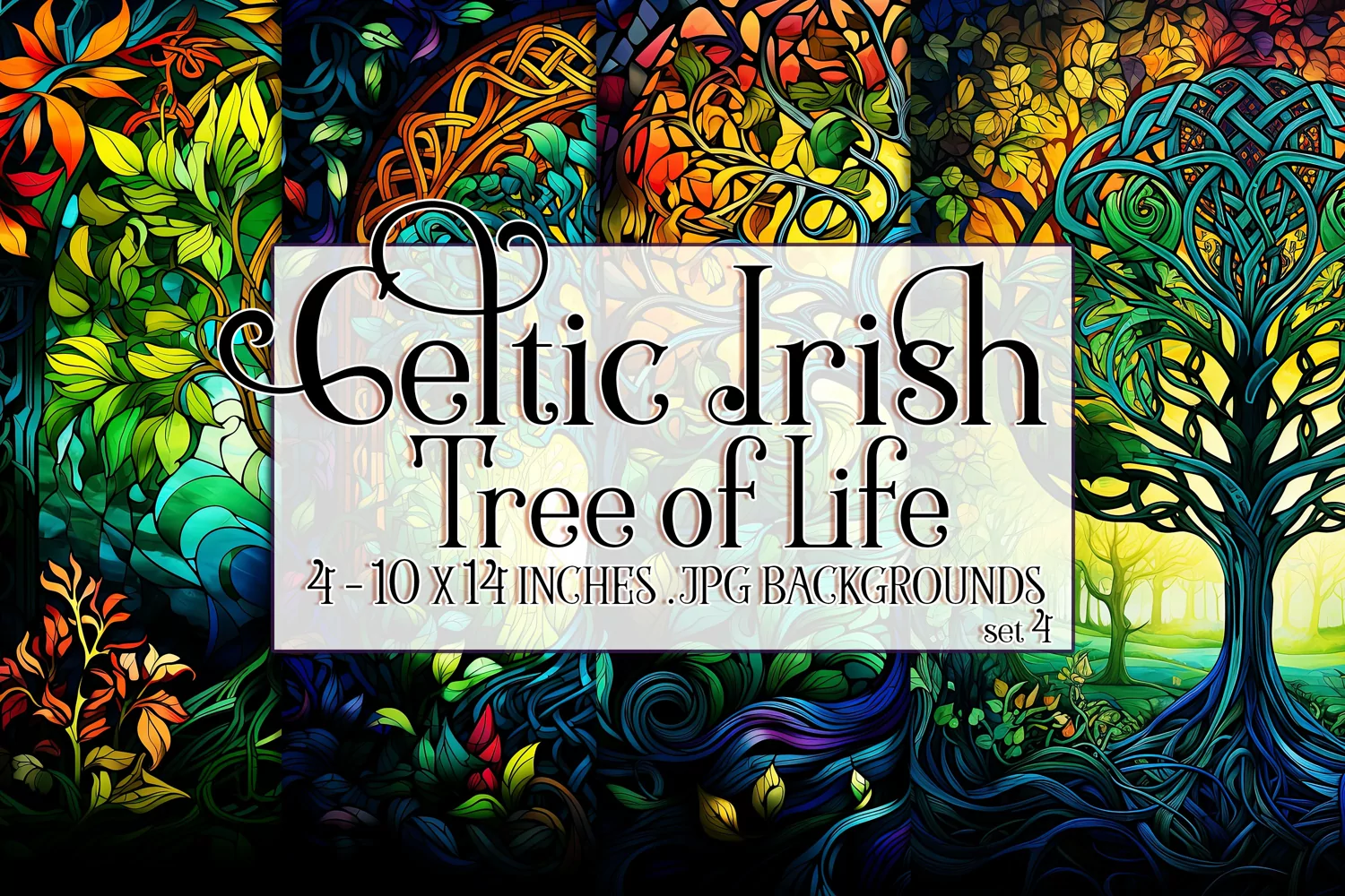 Celtic Irish Backgrounds, Celtic Tree of Life Backgrounds s4 product image 1