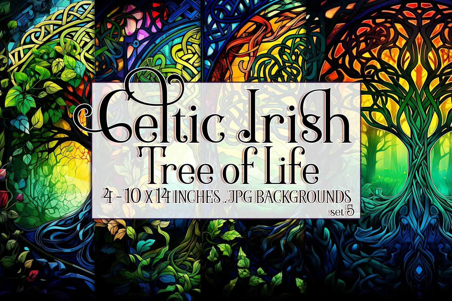 Celtic Irish Backgrounds, Celtic Tree of Life Backgrounds s5 product image 1