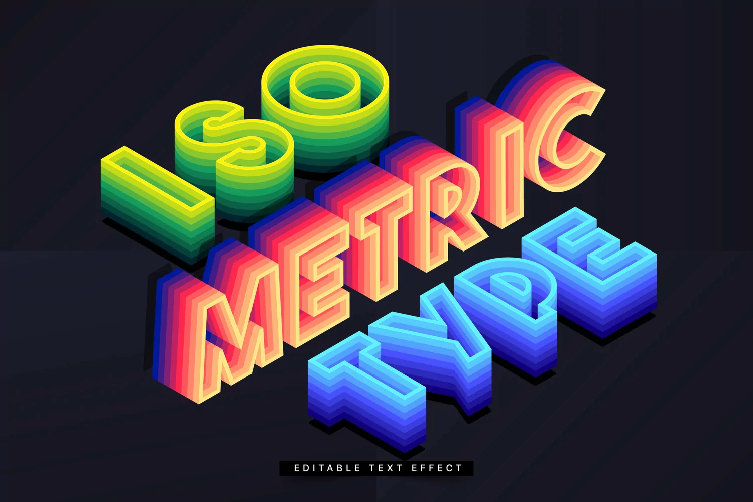 Editable Text Effect for Illustrator. Vector Graphic styles product image 1