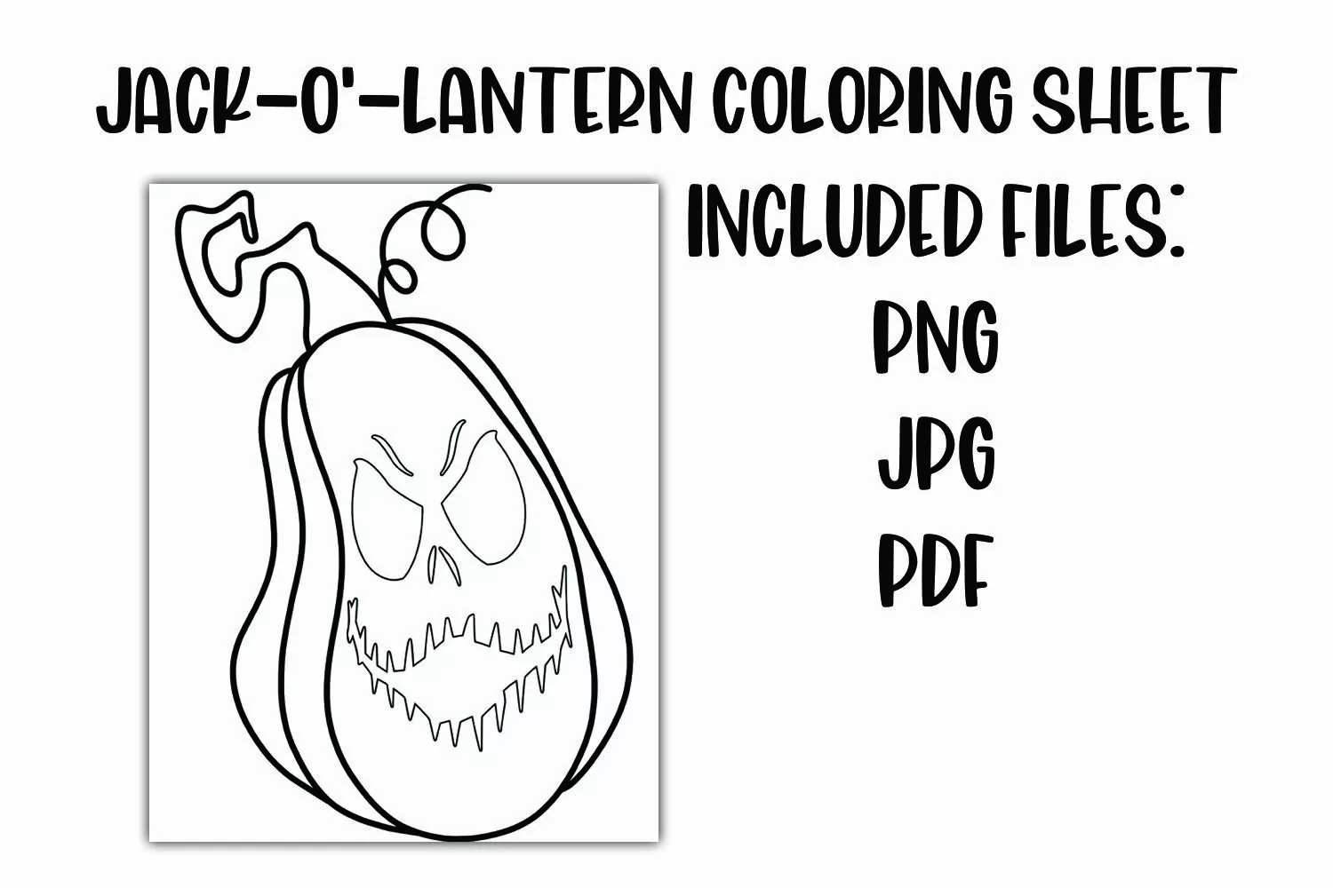Jack-O'-Lantern Coloring Sheet for Kids product image 1