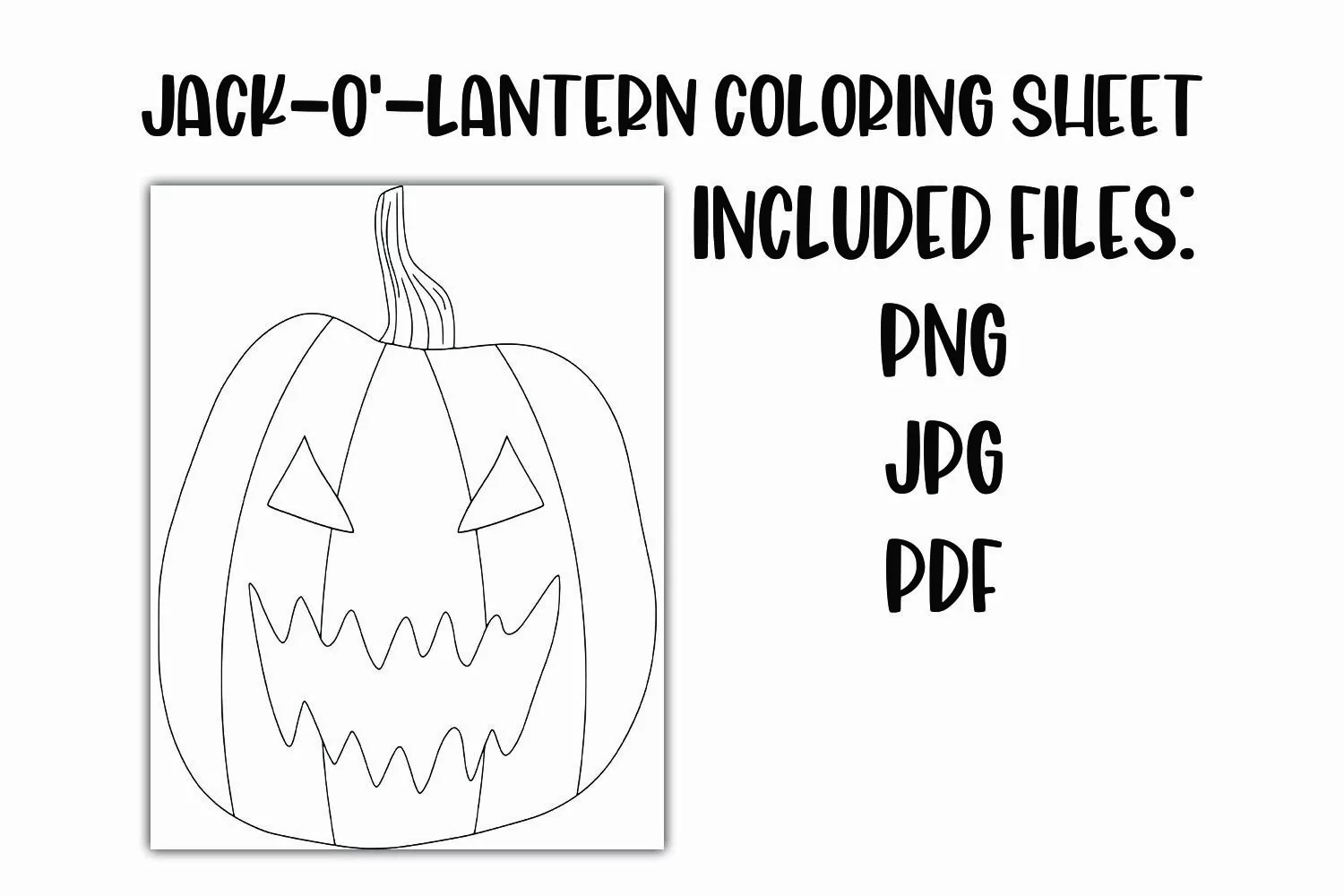 Jack-O'-Lantern Coloring Sheet for Kids product image 1