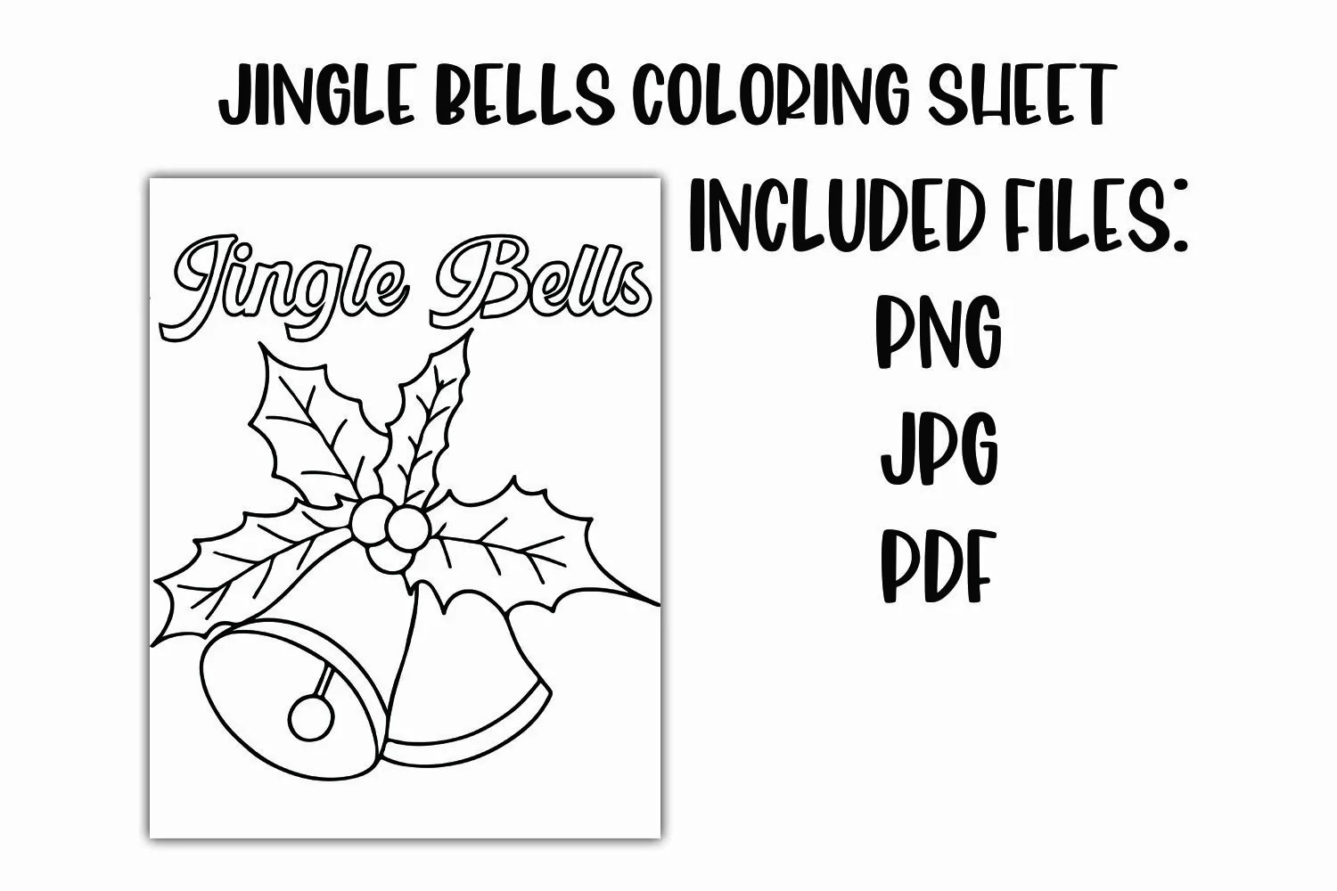 Jingle Bells Coloring Sheet for Kids product image 1