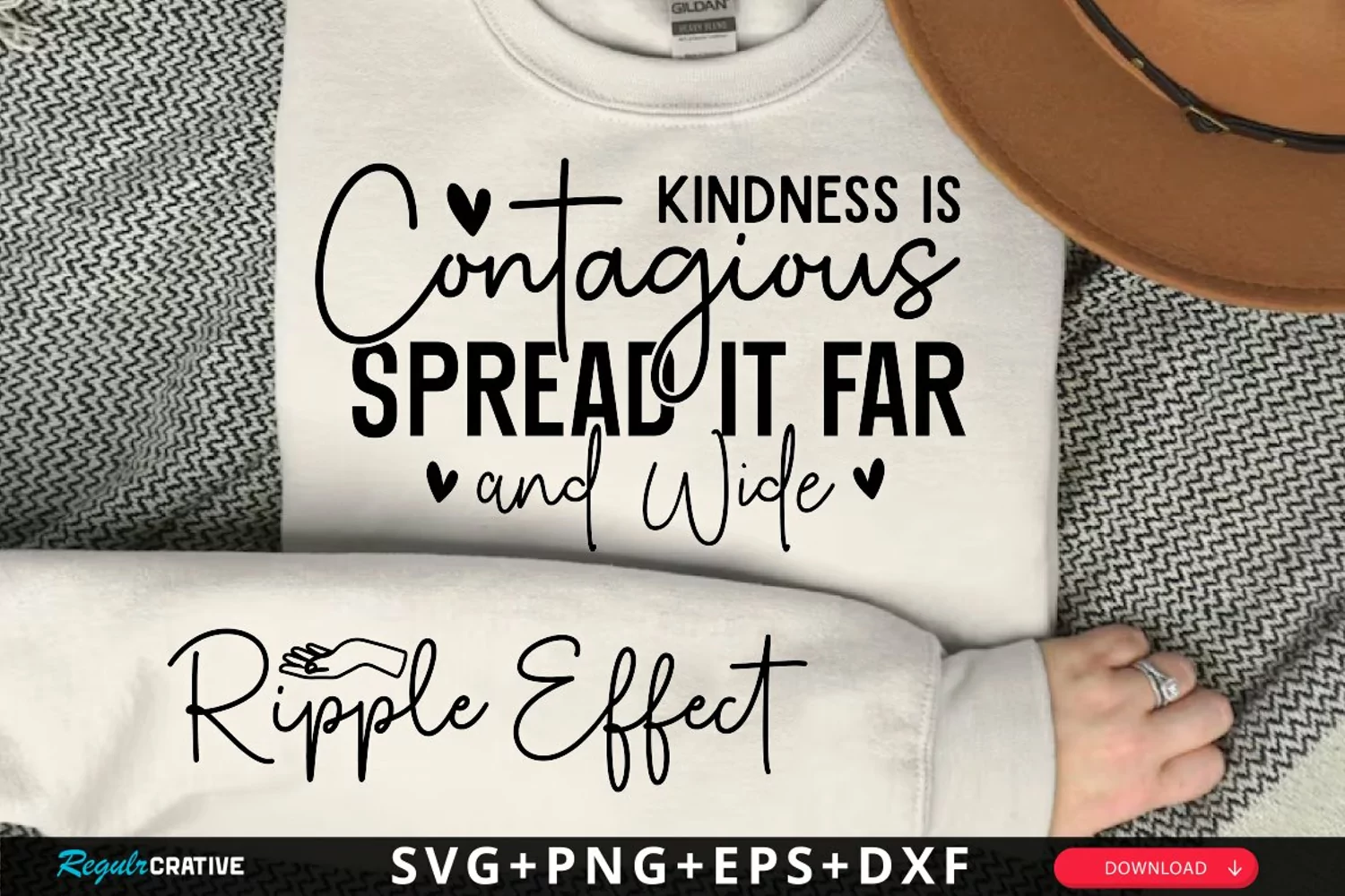 Kindness Is Contagious Sleeve SVG, Christian SVG Design product image 1