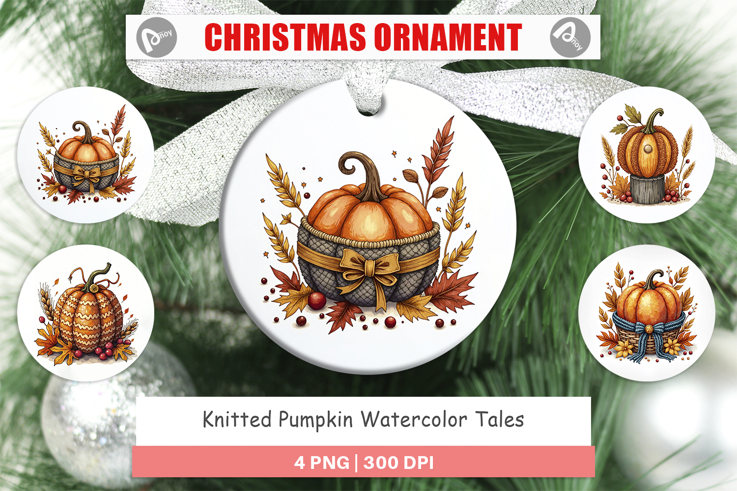 Knitted Pumpkin Ornament product image 1