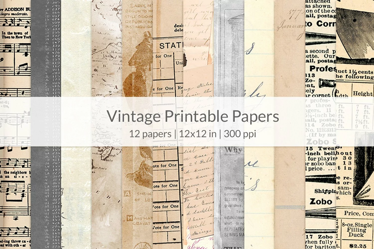 Vintage Printable Papers