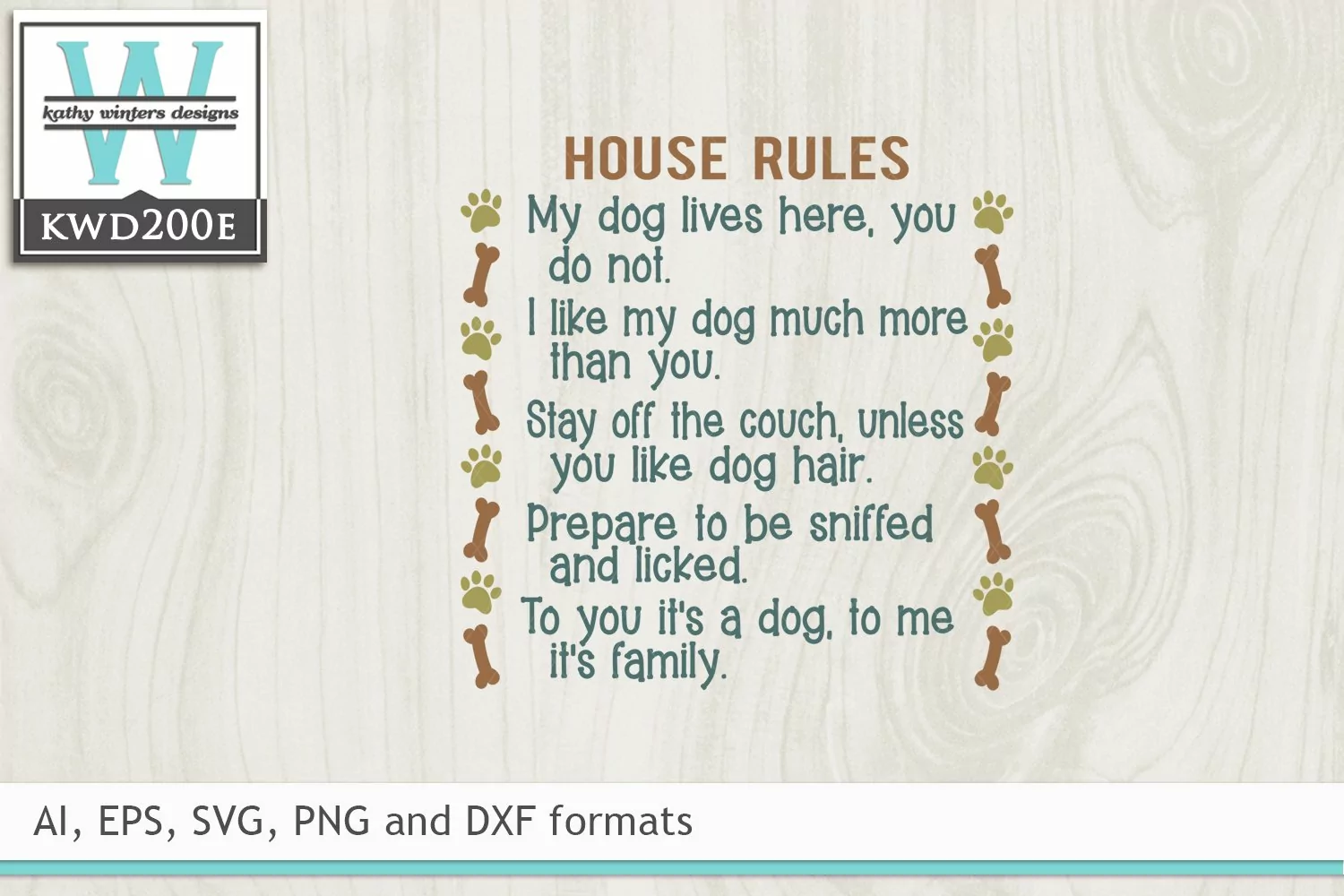 Pets SVG - House Rules product image 1