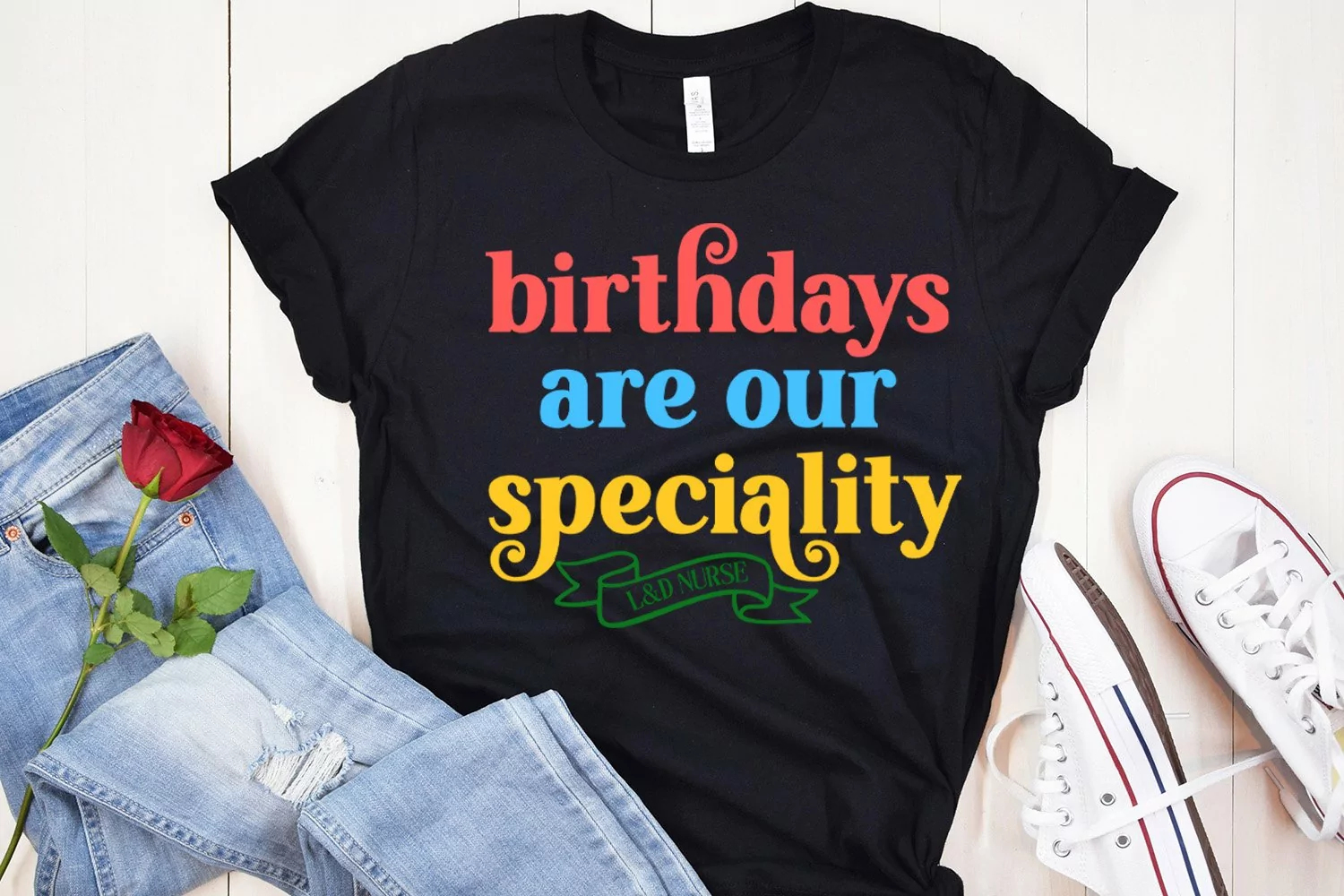 Labor and Delivery Nurse Sublimation I L & D Nurse Design product image 1