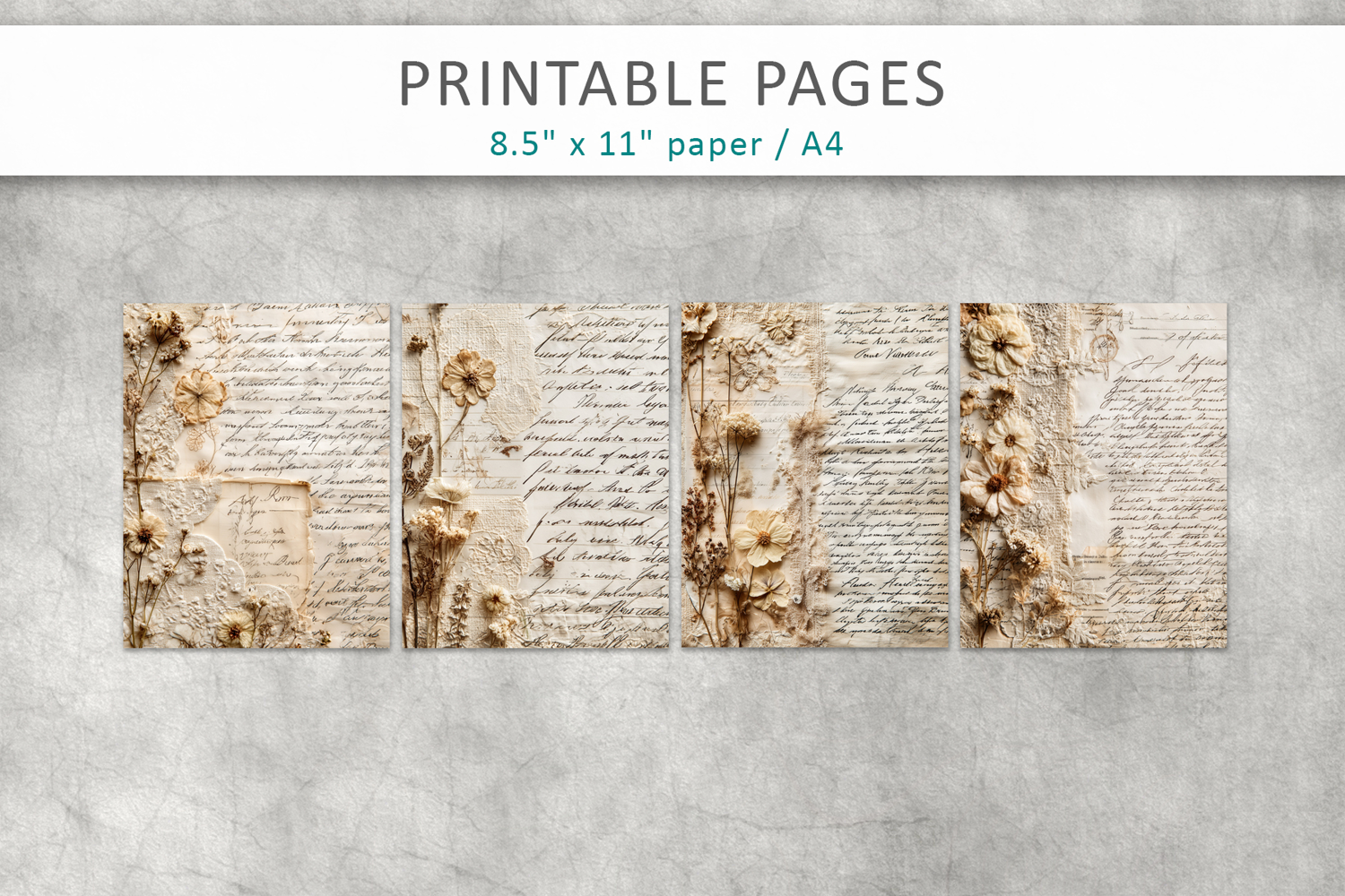 antique paper, lace paper, scrapbook paper product image 1