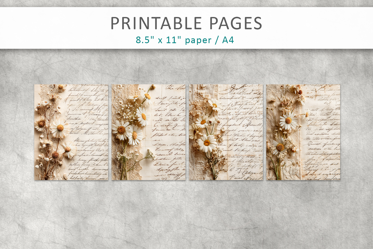 antique paper junk journal pages, ephemera paper product image 1