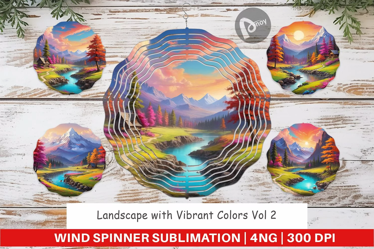 Wind Spinner Vibrant Landscape product image 1