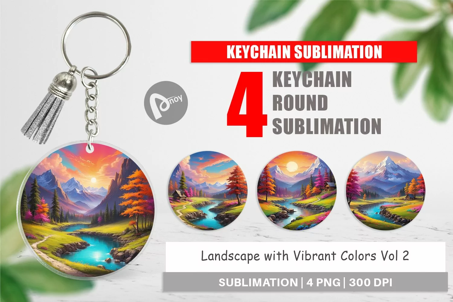 Keychain Vibrant Landscape product image 1