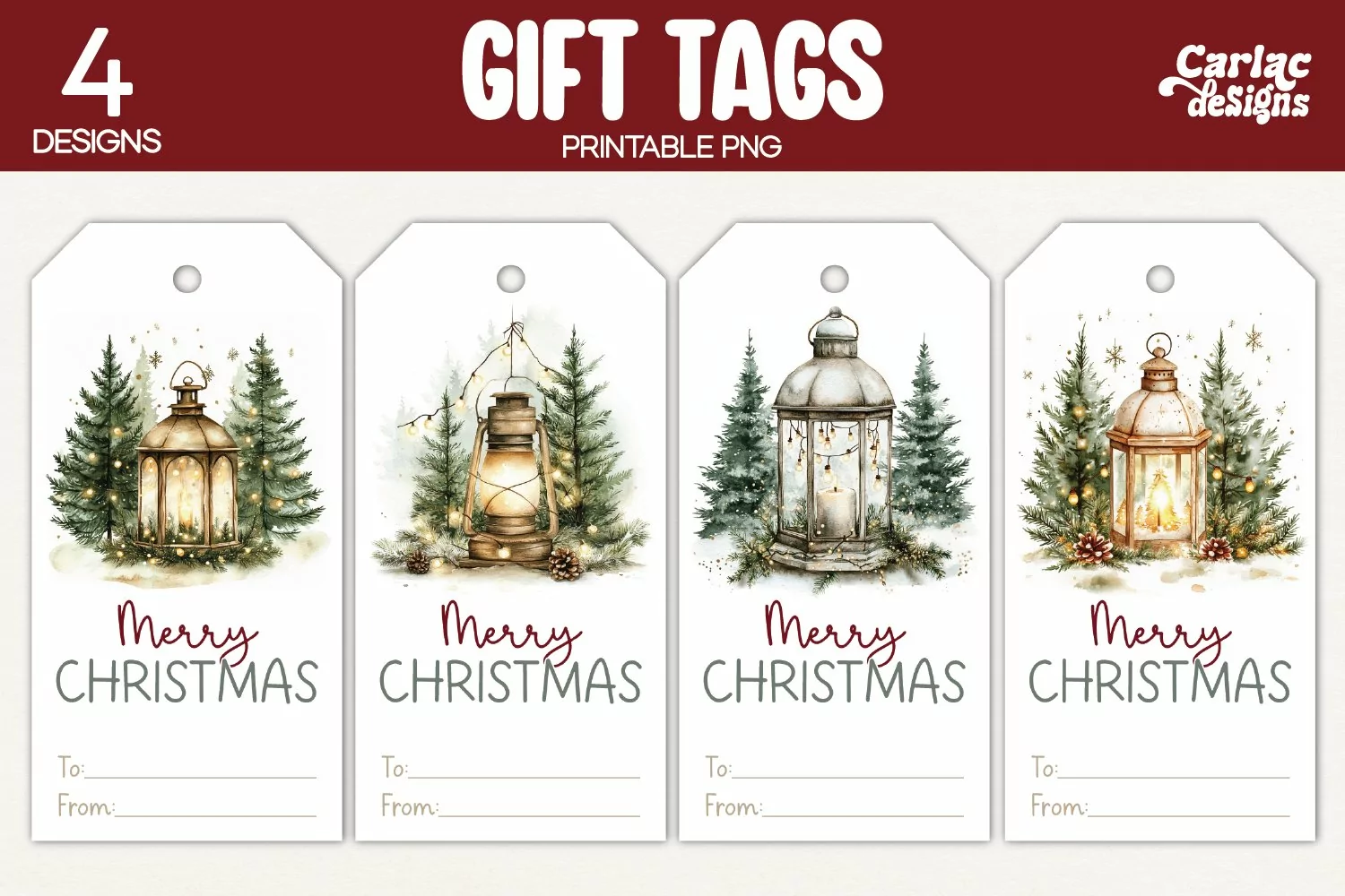 lantern gift tags