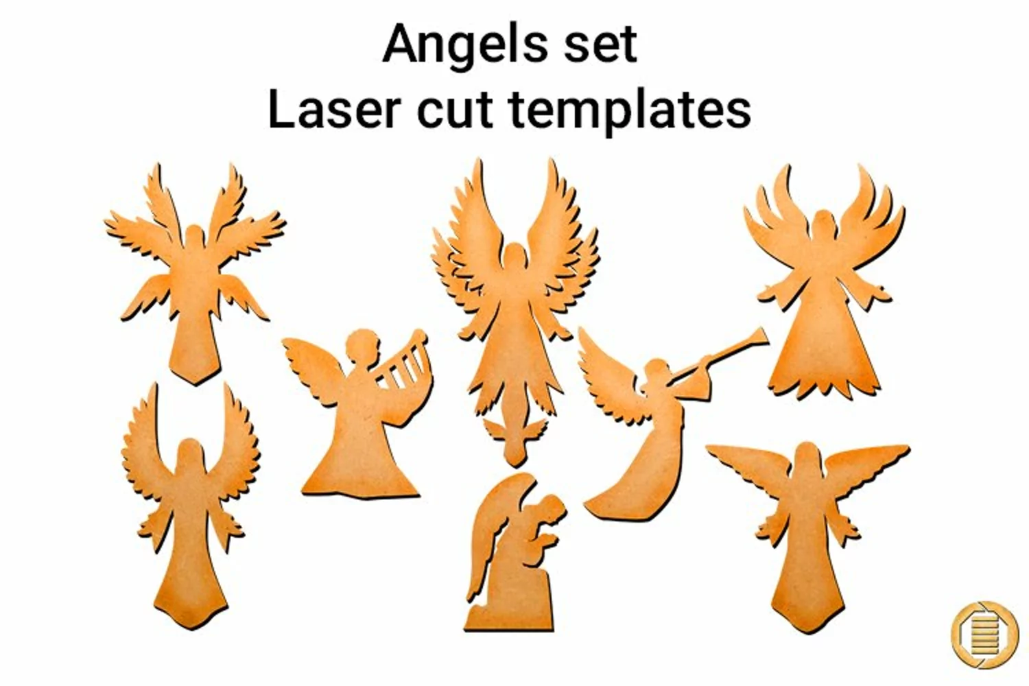 Laser cut Christmas Angels Glowforge SVG homedecor diy craft product image 1