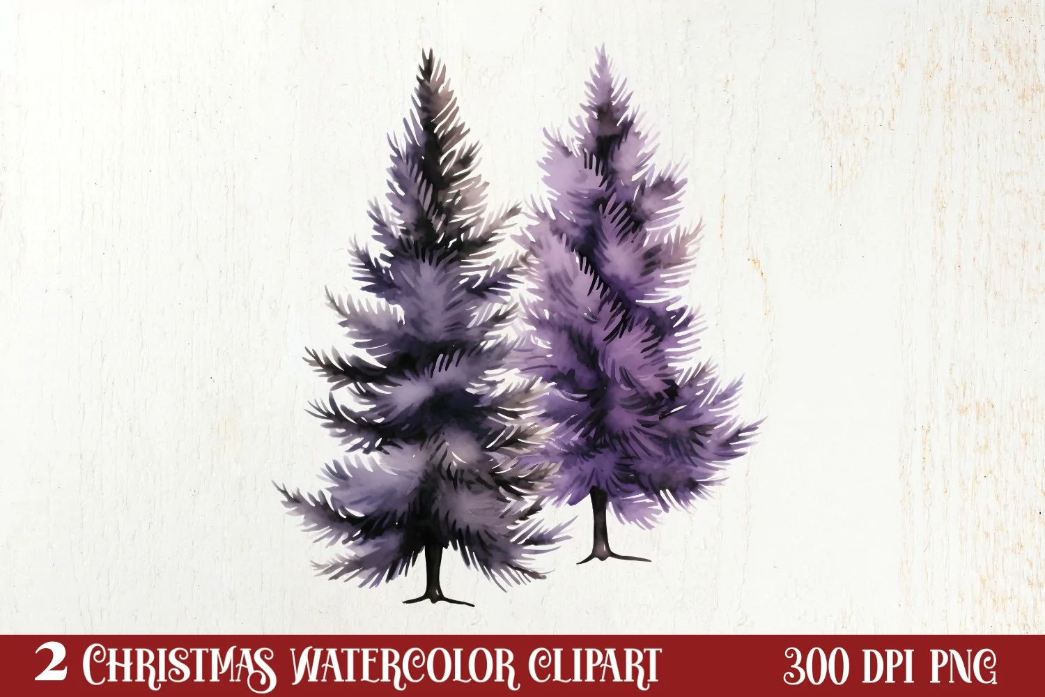 Lavender And Christmas Tree Sublimation Clipart product image 1
