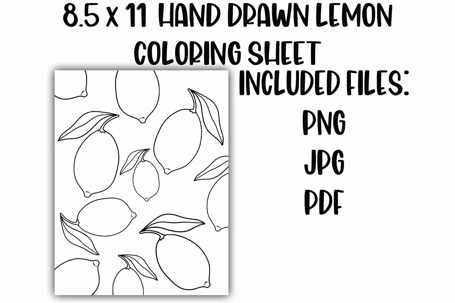 Lemon Coloring Sheet product image 1