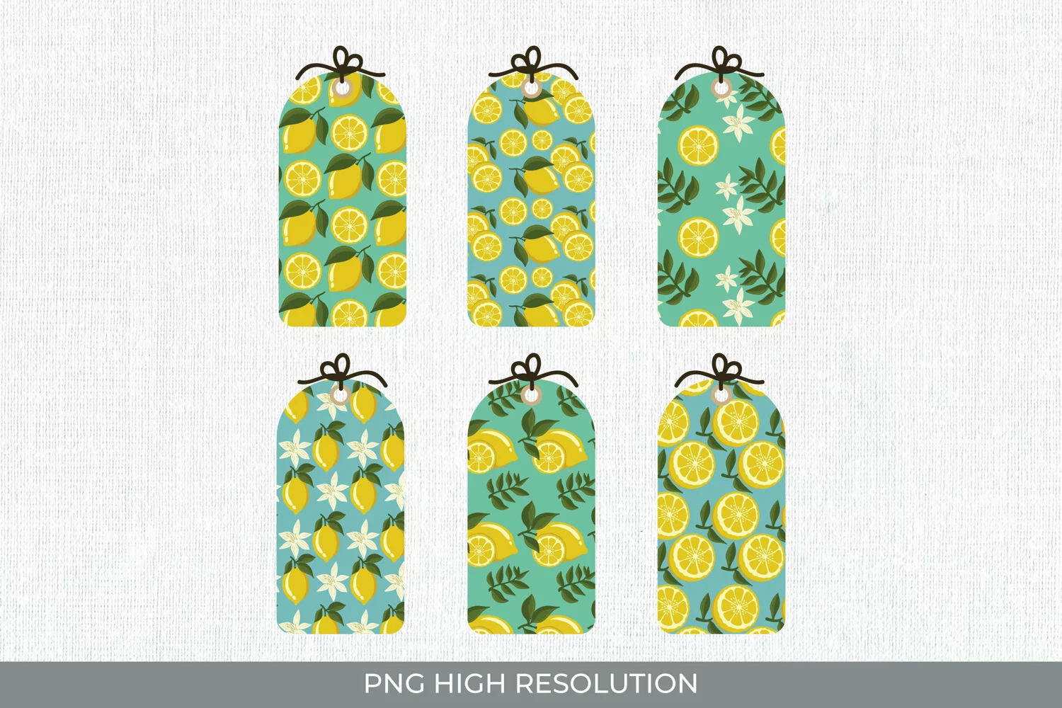 Lemon Patterned Shaped Tag product image 1