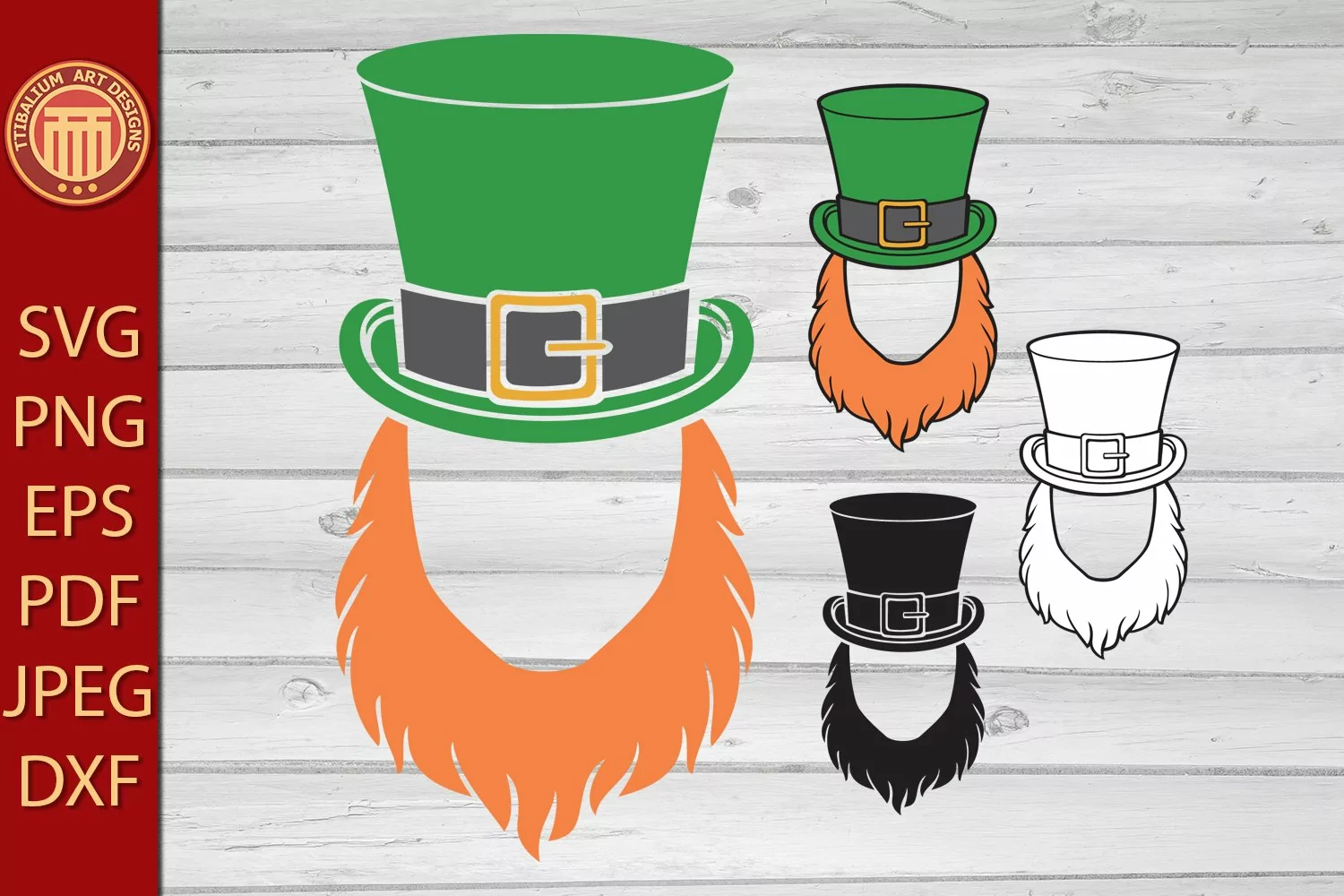 Leprechaun with Beard - eps, jpg, svg, pdf, png files product image 1