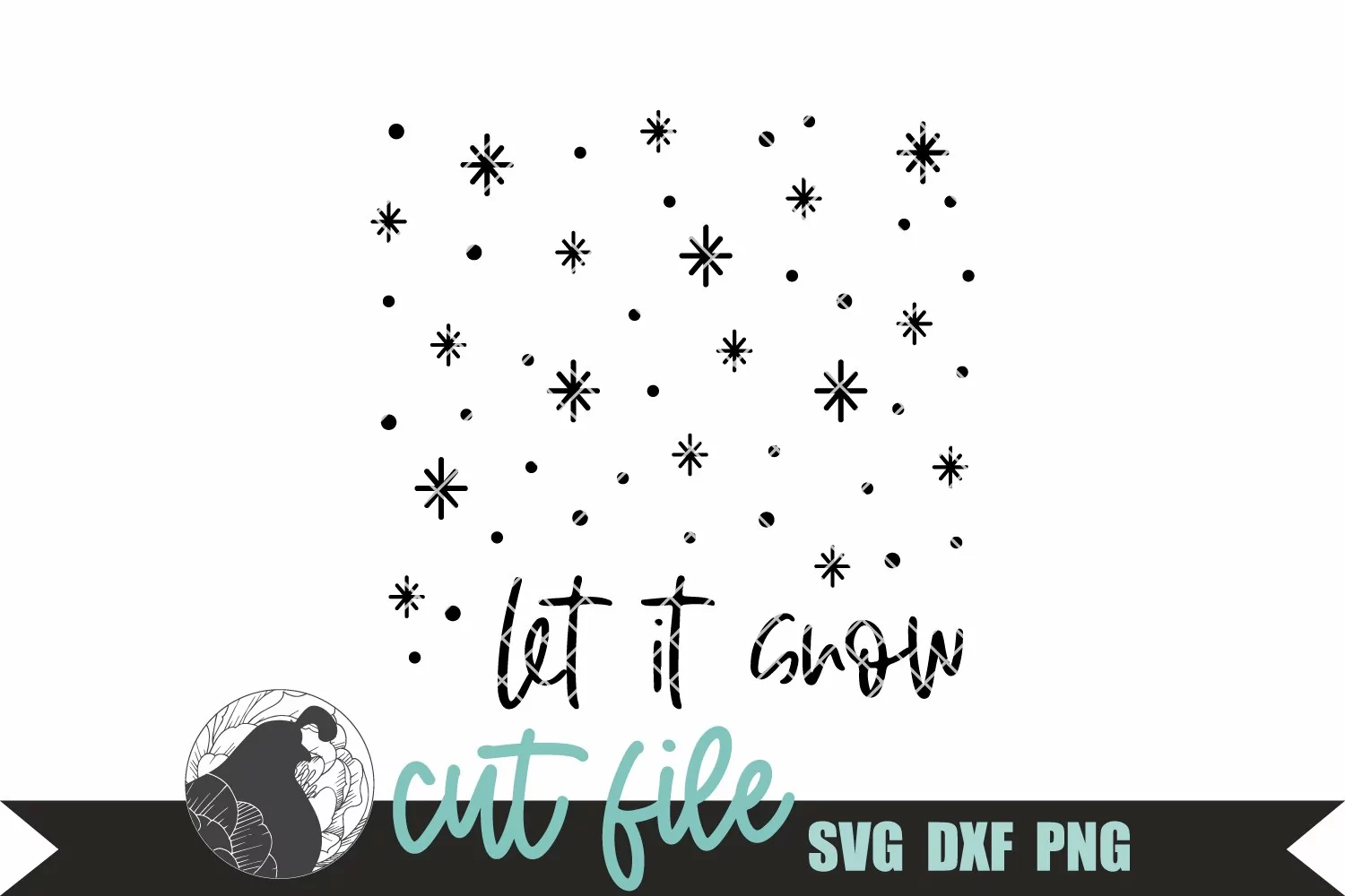 Let It Snow SVG, Snowflake Pattern SVG, Winter SVG product image 1